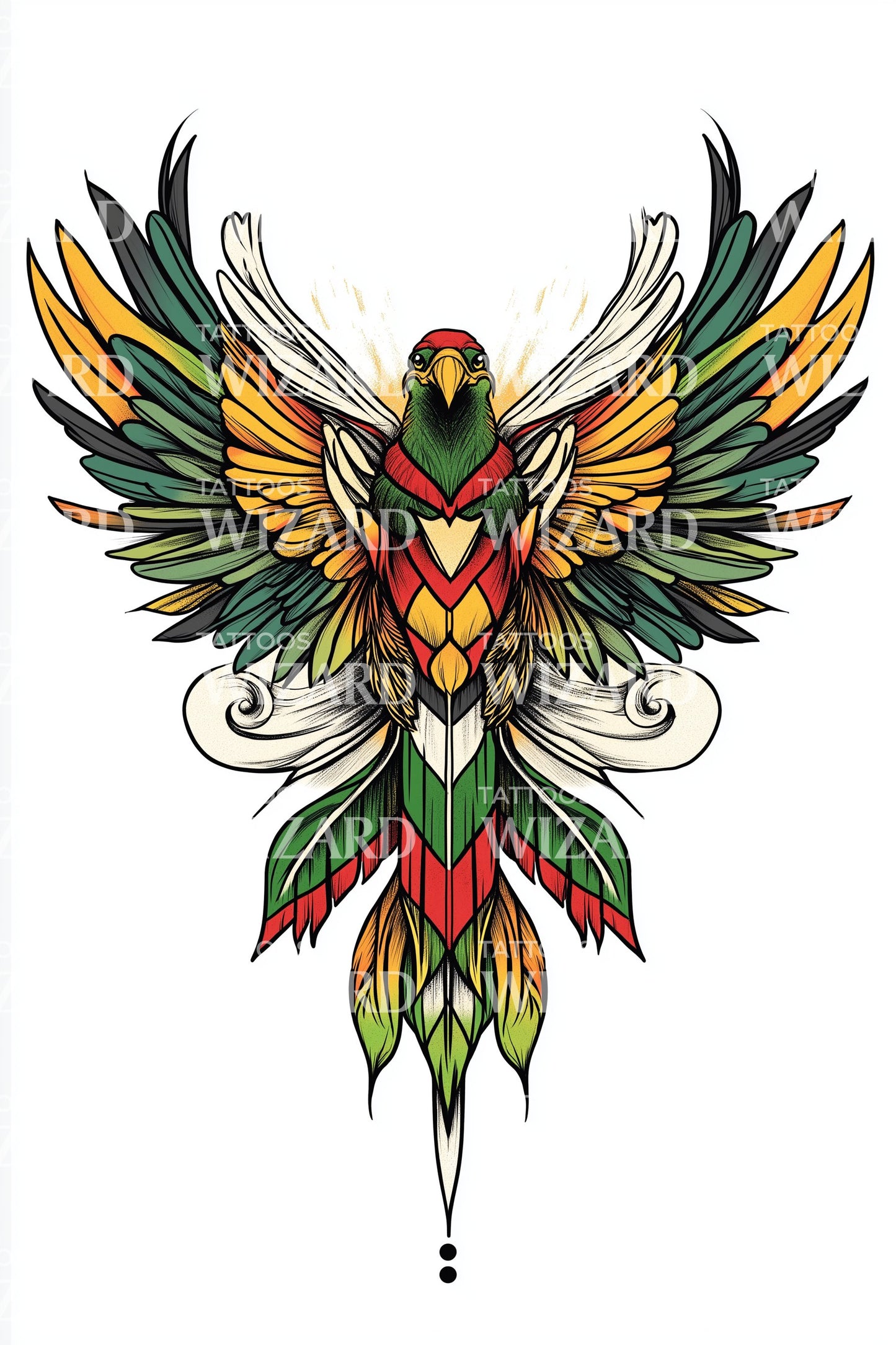 Fenix Ara Totem Tatuering Design