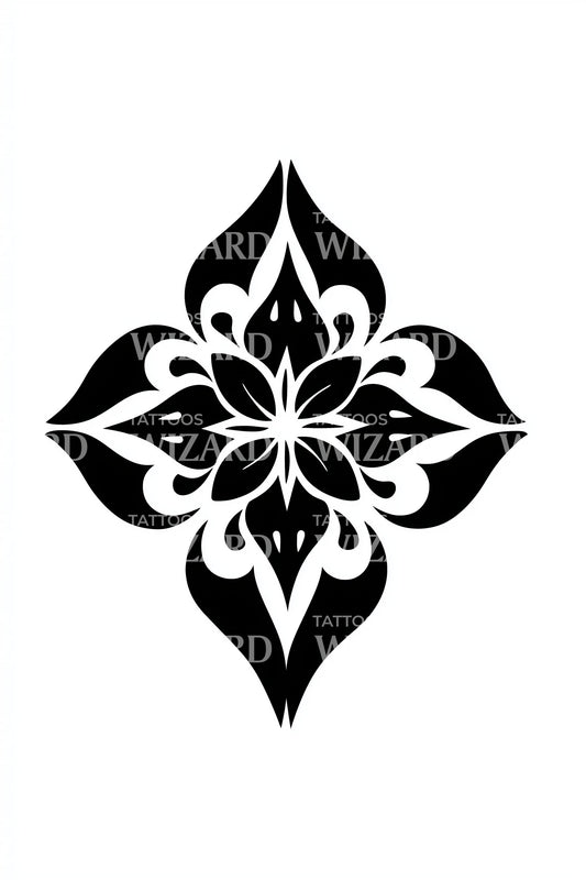 Idea per tatuaggio a cascata di fiori di plumeria