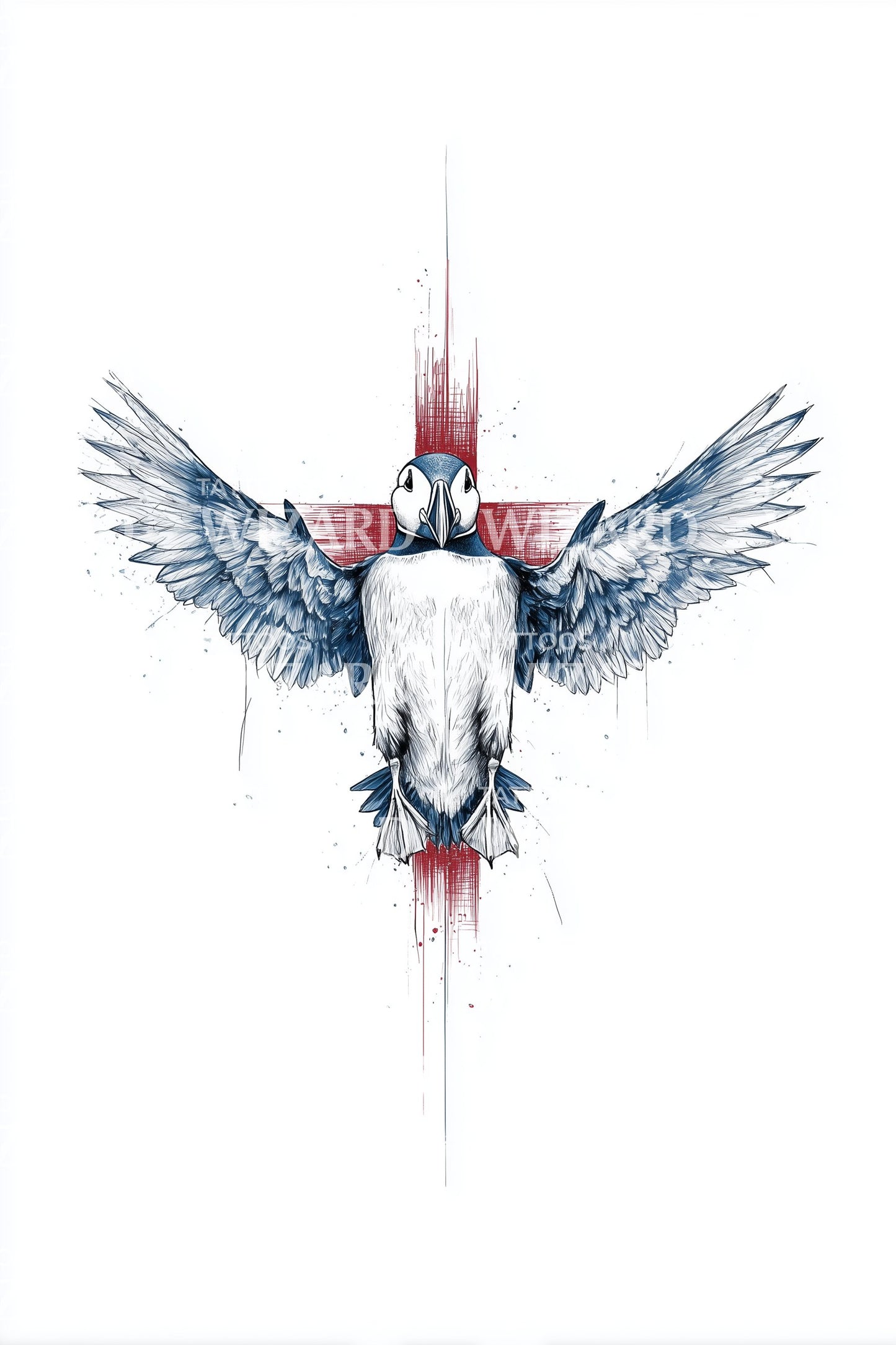 Diseño de tatuaje Vuelo del Águila de Polonia