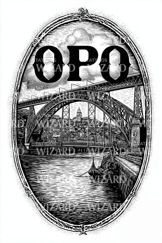 Porto Bridge OPO Tattoo Design