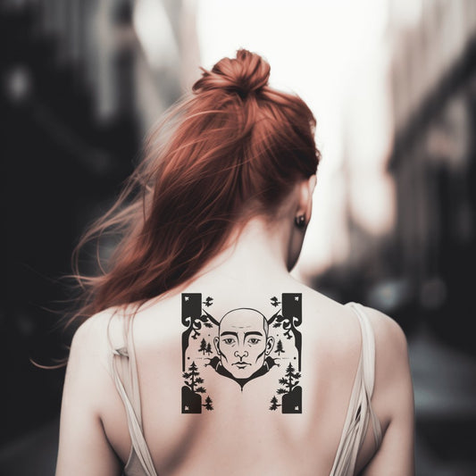 Silent Forest Portrait Tattoo Design