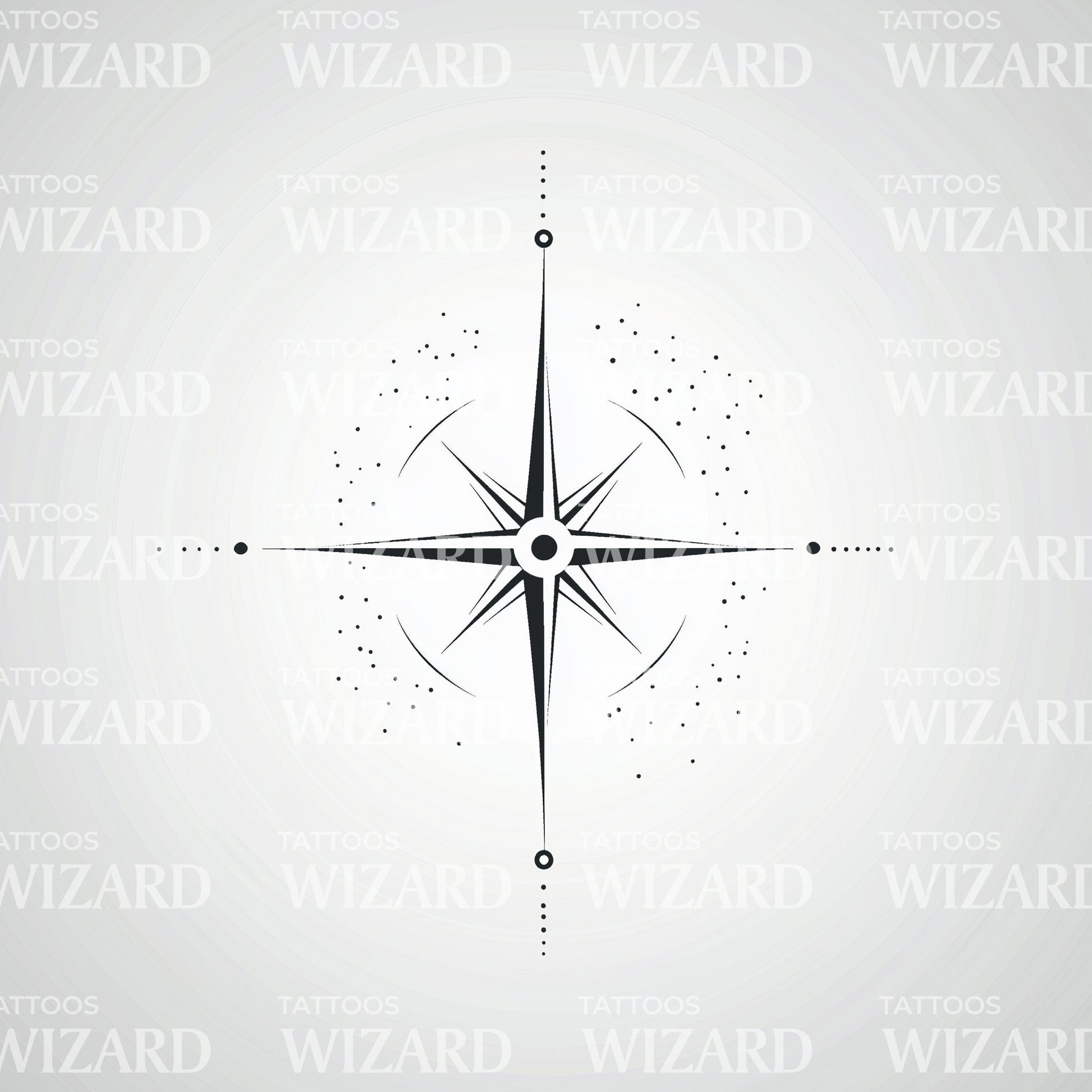 Precision Star Compass Tattoo Illustration