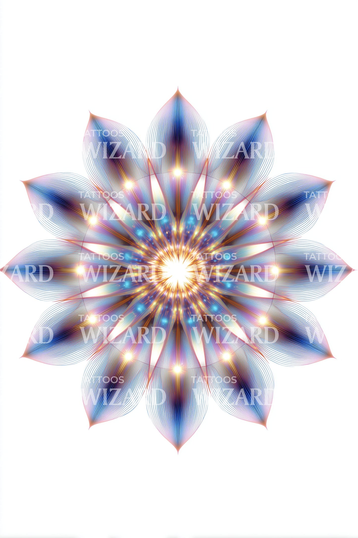 Prism Burst Mandala Tatoeage Ontwerp