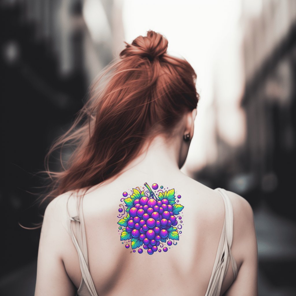 Desain Tato Sekumpulan Anggur