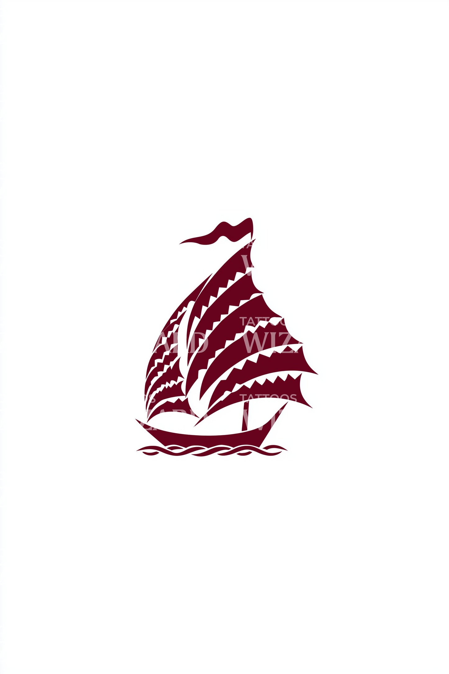 Qatar Sail Icon Tattoo Design