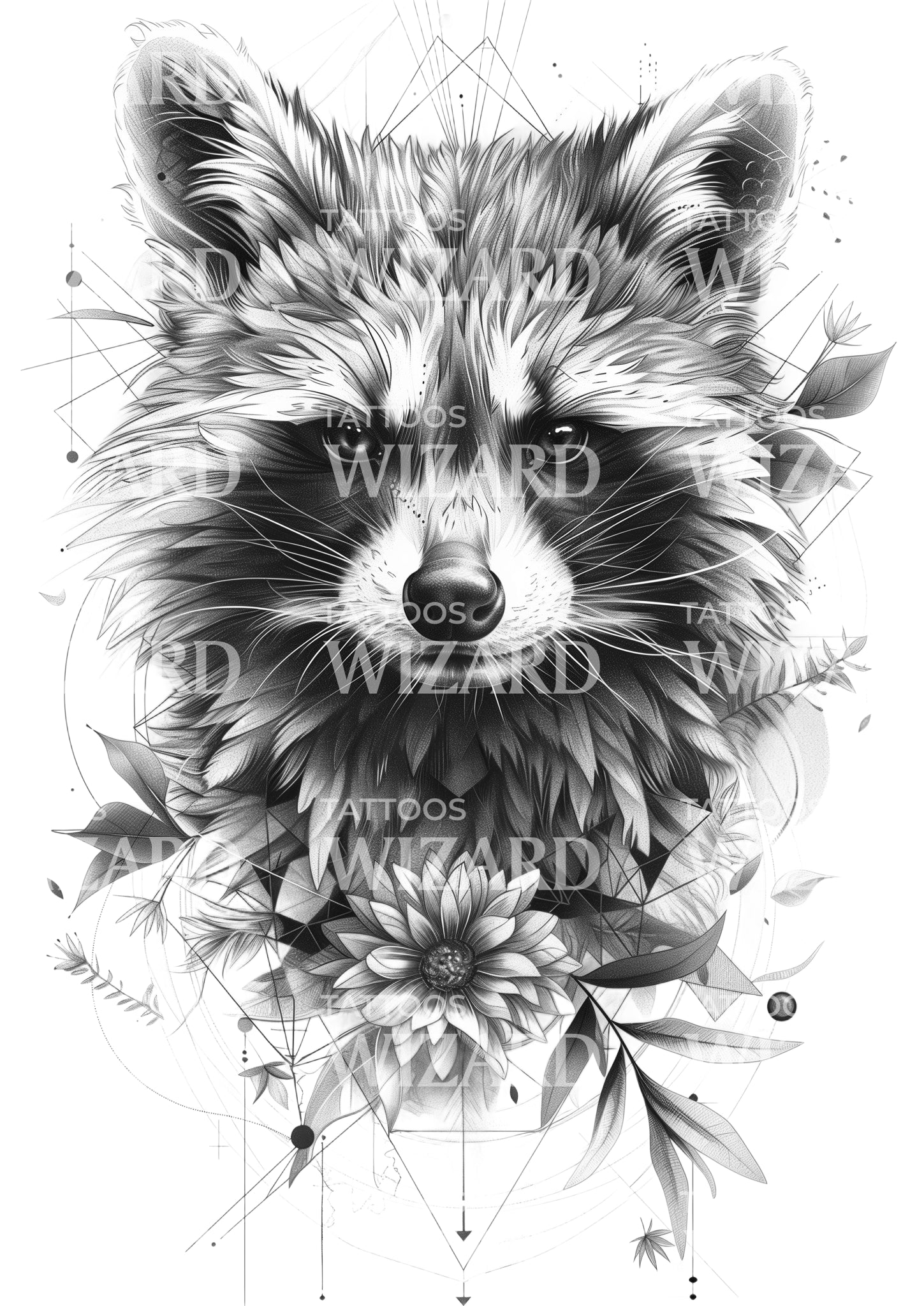 Raccoon Sleeve Tattoo Idea