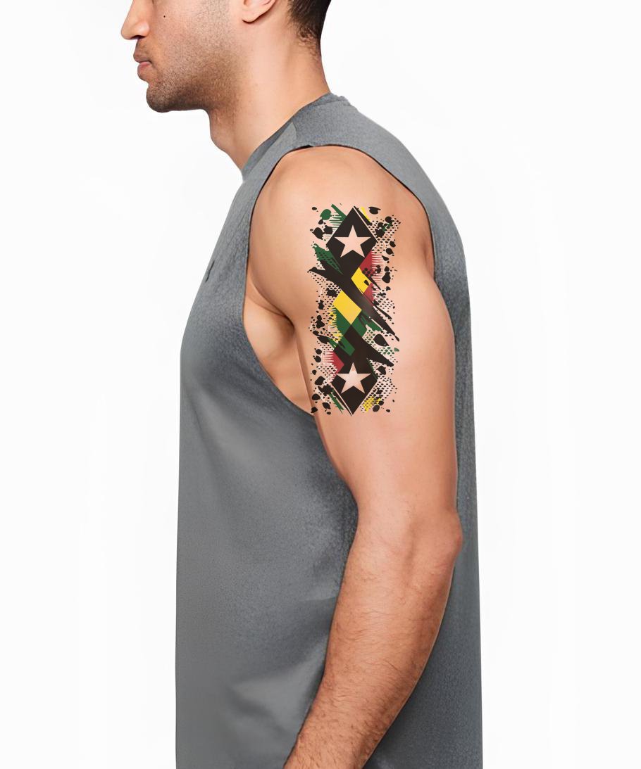 Rasta Stern Banner Tattoo Idee