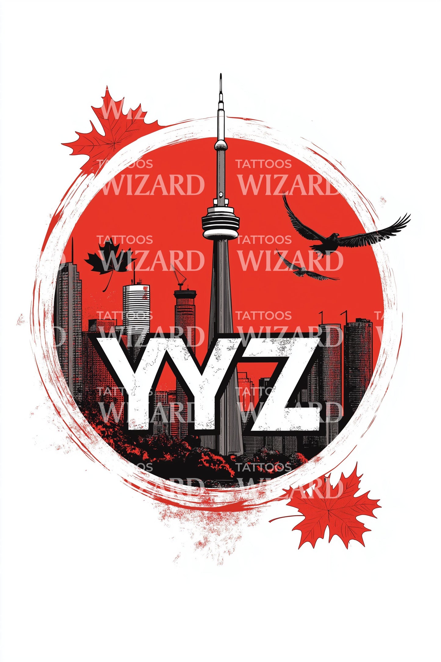 Red Sun Toronto YYZ Tattoo Idea