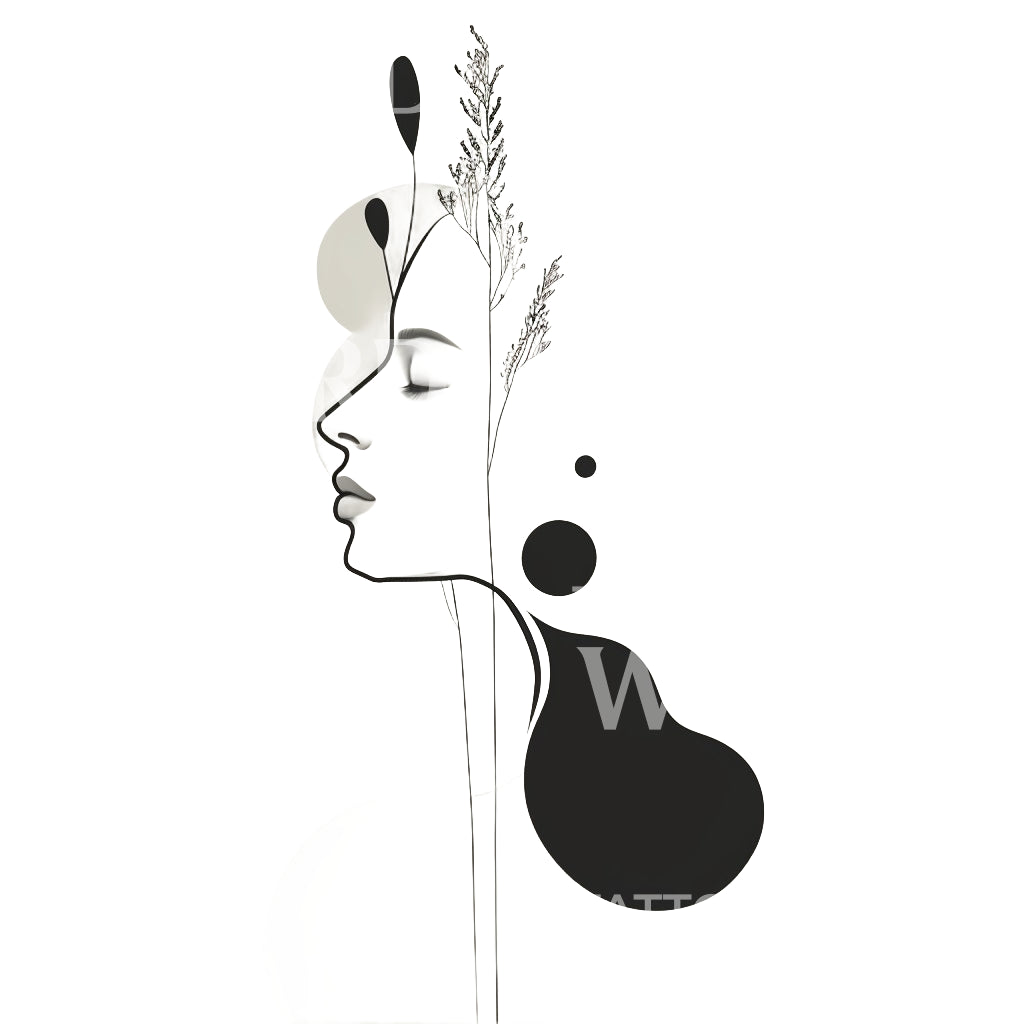 Resilience Woman Symbolic Tattoo Design