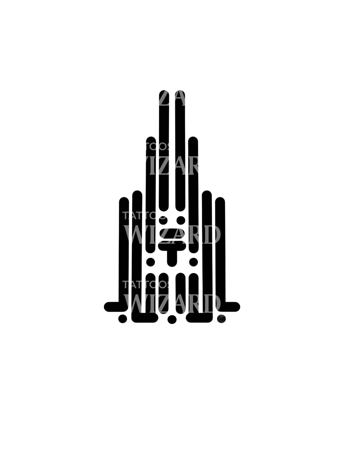Structures and Systems Abstract Tattoo Design