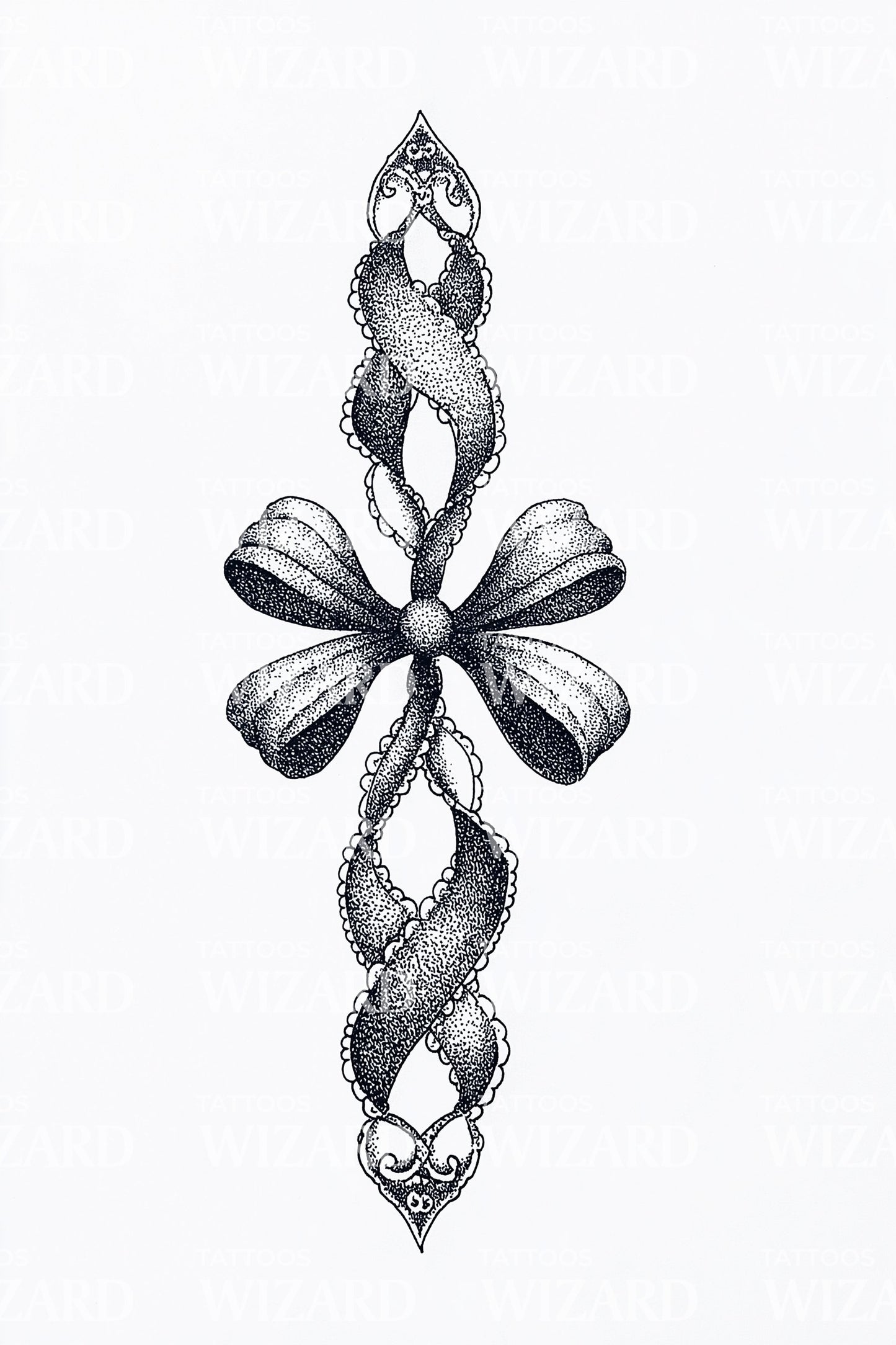 Ribbon Braided Cross Tattoo Design