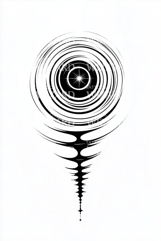 Ripple Vortex Descent Tattoo Idea