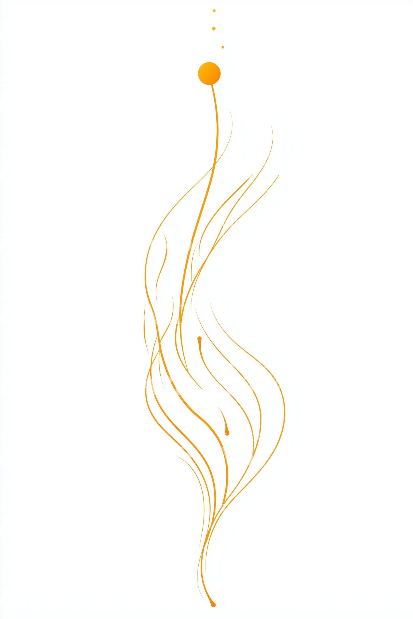 Aufsteigendes goldenes Flammen-Tattoo-Design