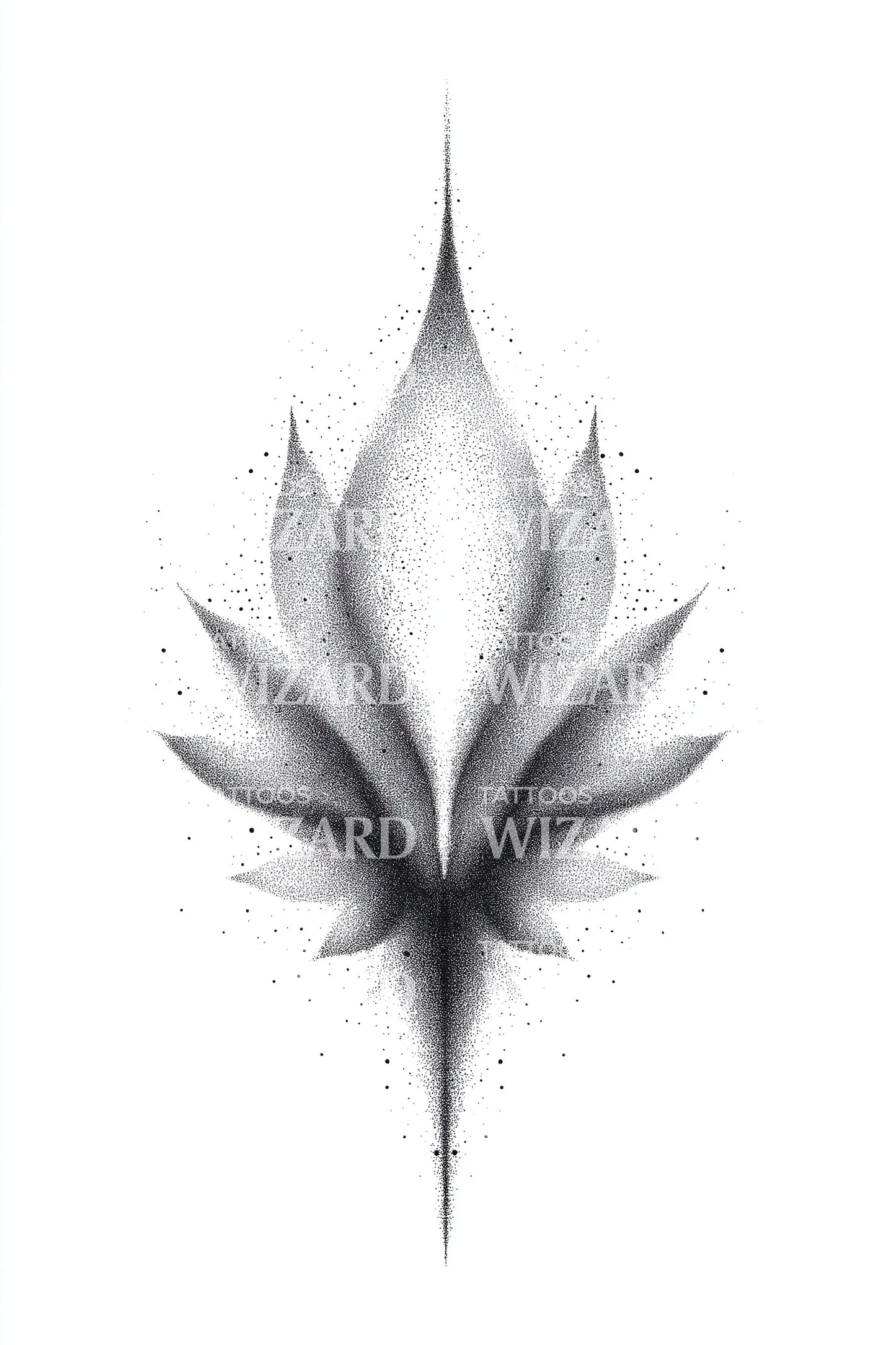Design de Tatuagem Lótus Ascendente em Brasa