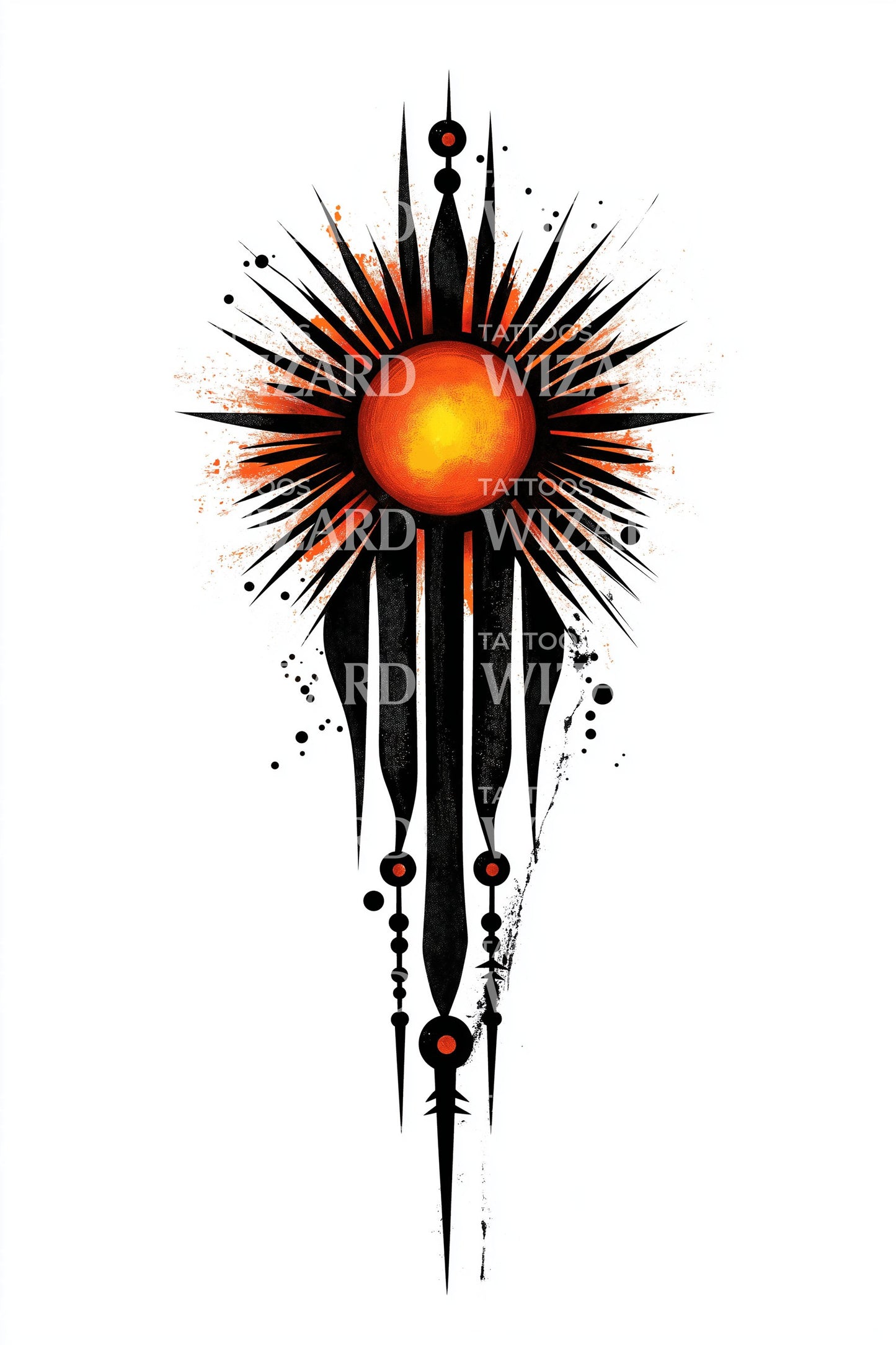 Design del tatuaggio Raggio di Sole Nascente