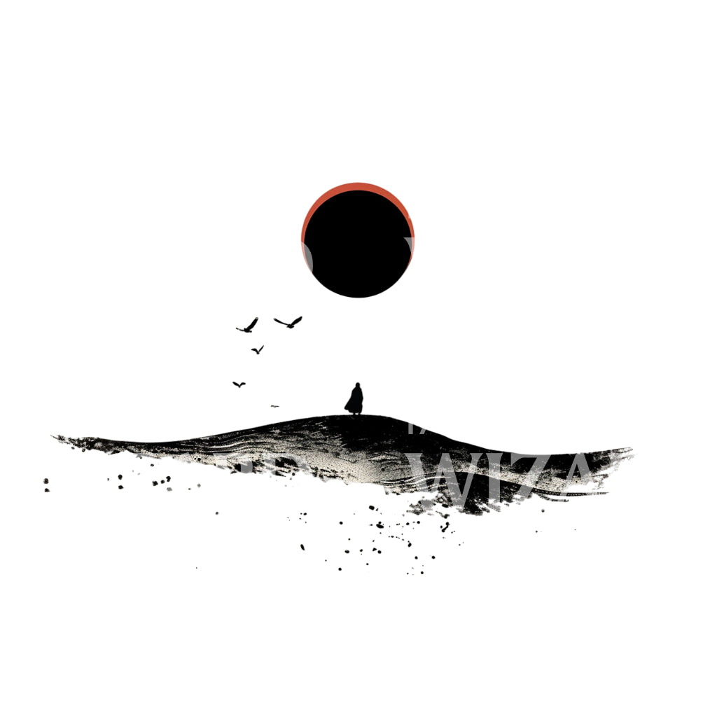Minimalist Dune Tattoo Design
