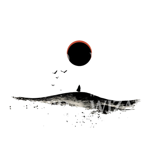 Minimalist Dune Tattoo Design