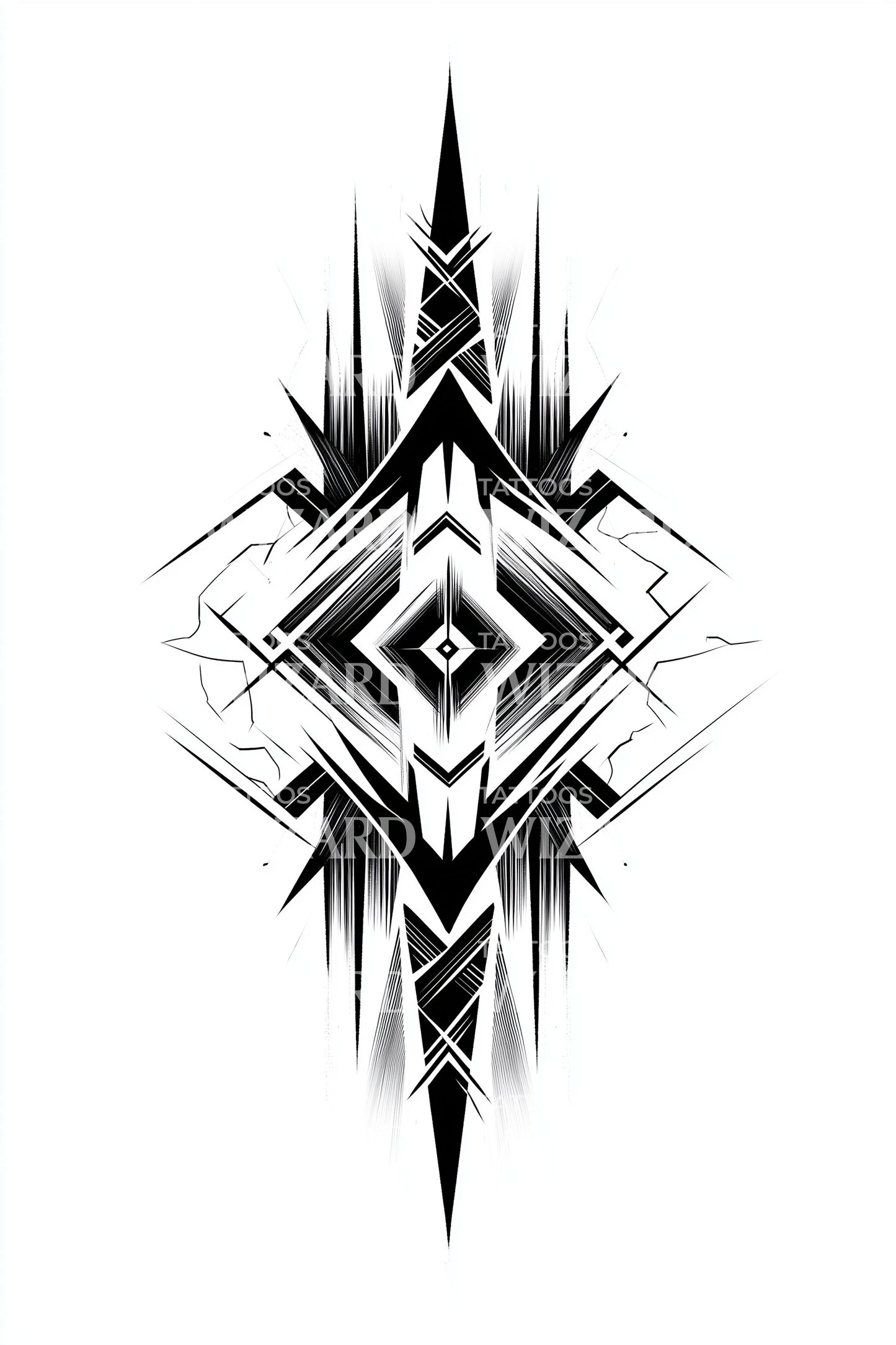 Sacred Diamond Burst Tattoo Design