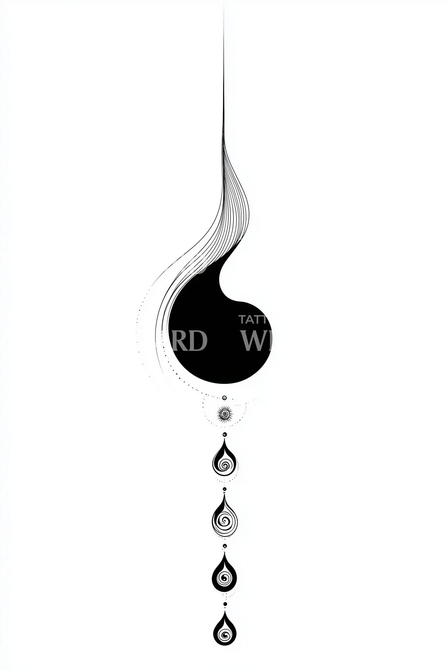 Heilig Druppel Ornament Tatoeage Ontwerp