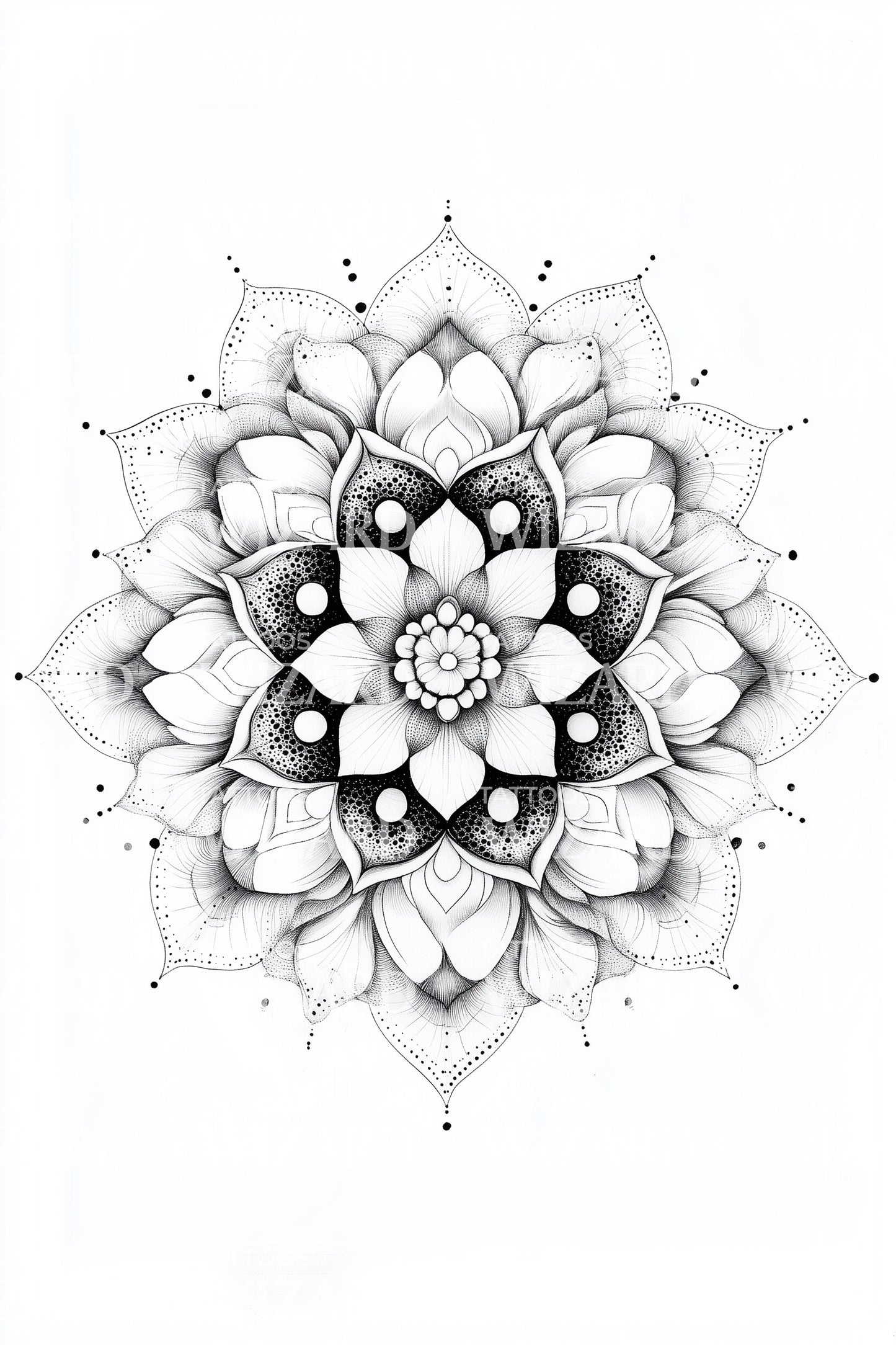 Sacred Geometry Mandala Tattoo Design