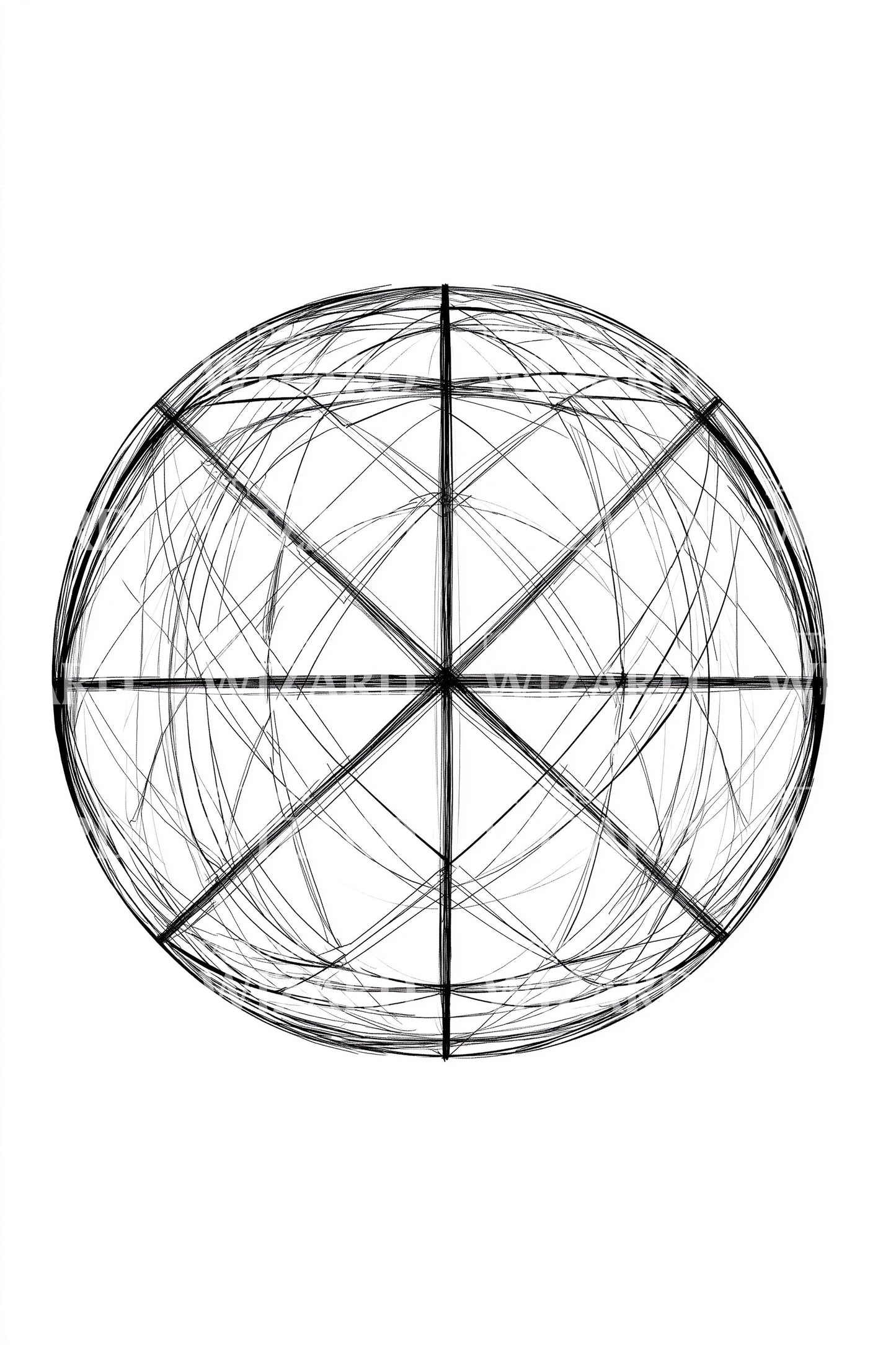 Návrh tetování sféry posvátné geometrie
