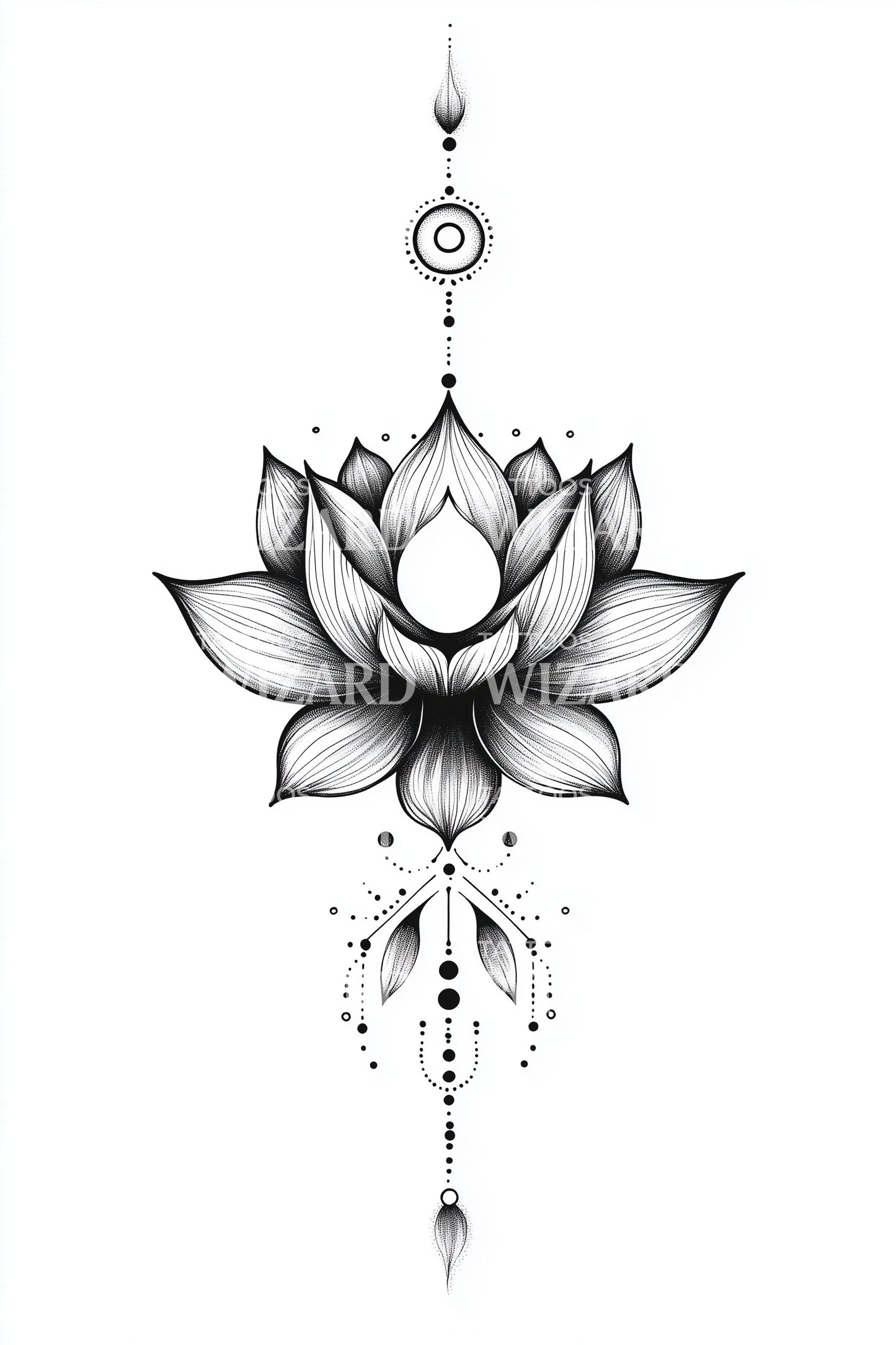 Sacred Lotus Beacon Tatoveringsdesign