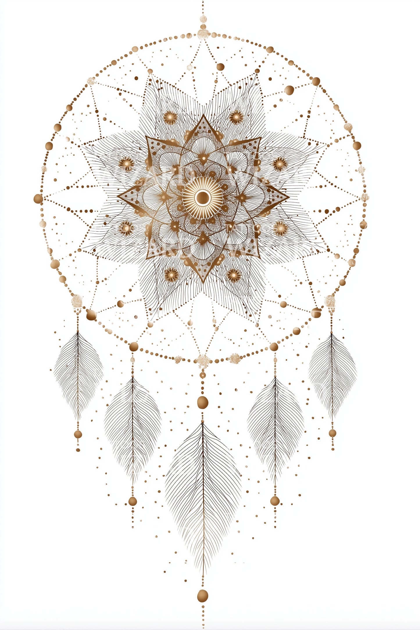 Sacred Mandala Dreamcatcher Tattoo Design