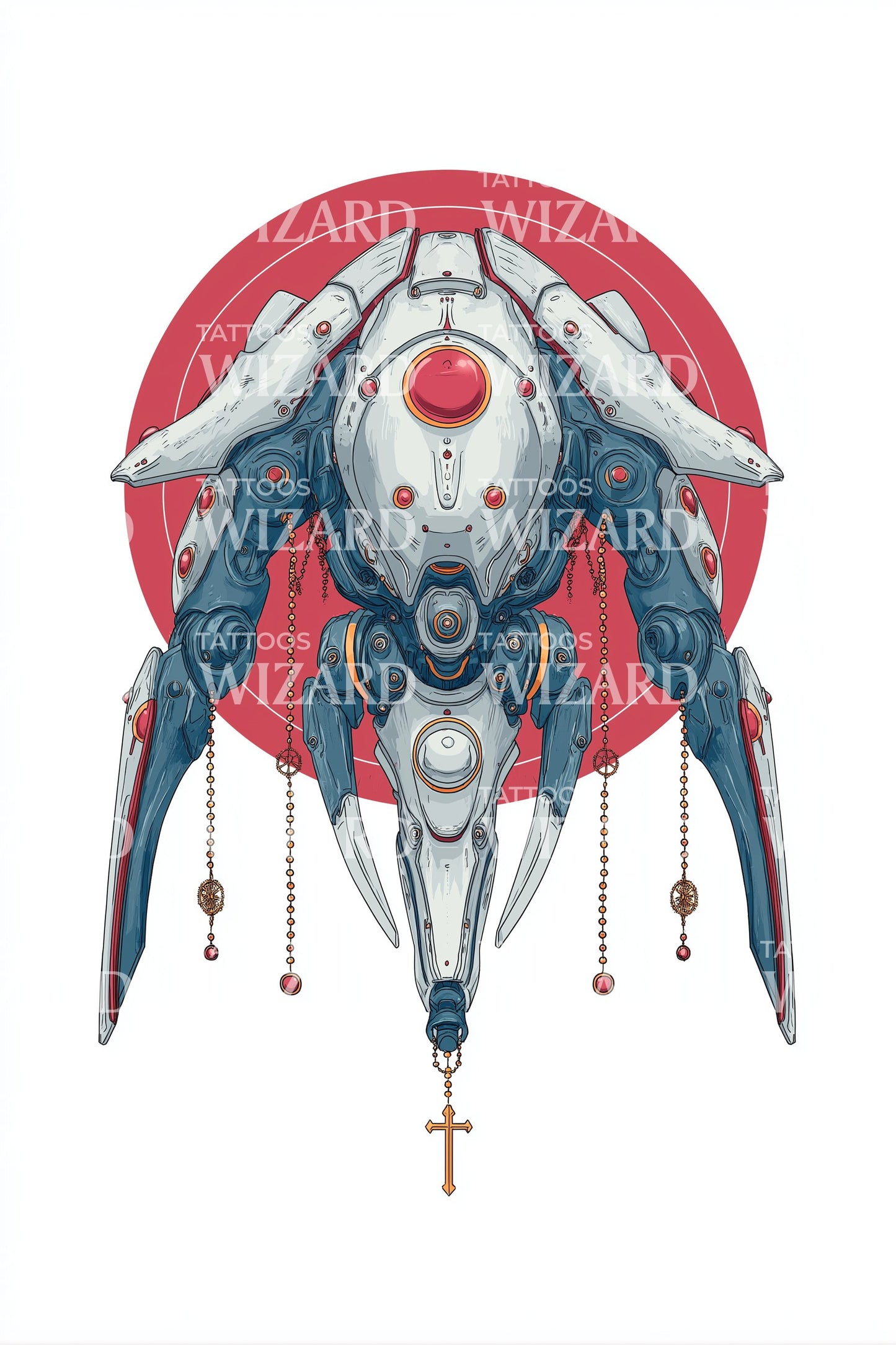 Ilustração de Tatuagem de Halo da Mãe Sagrada