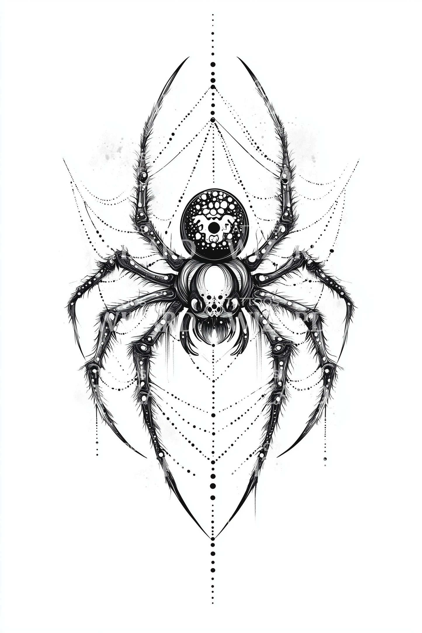 Sacred Spider Sigil Tattoo Design