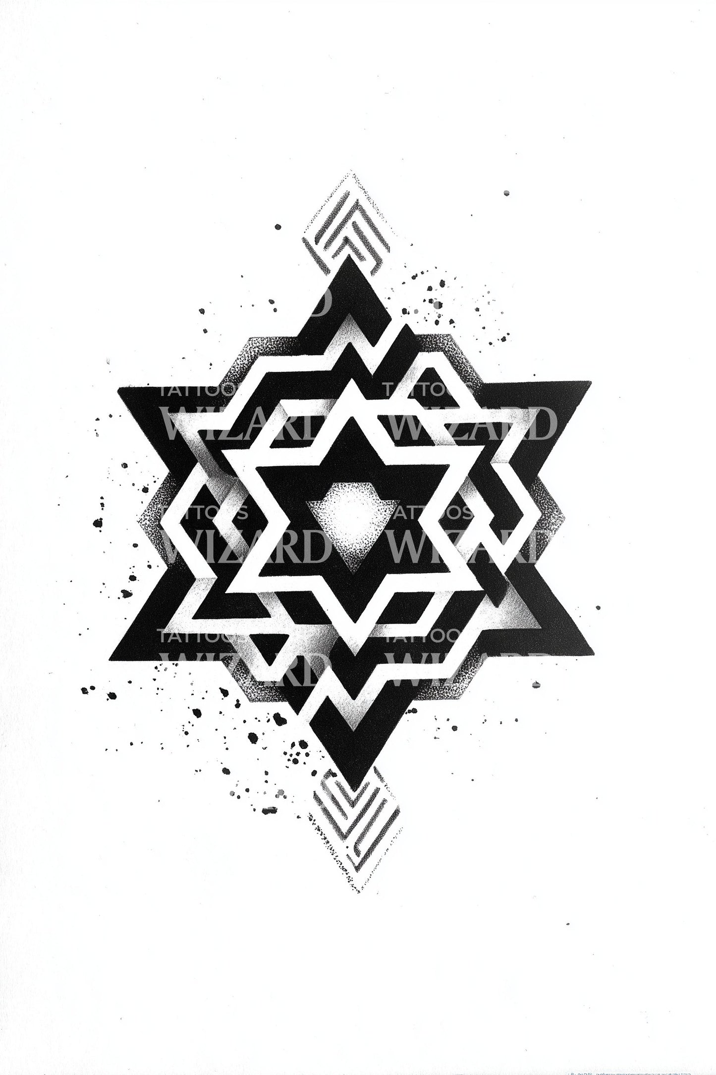 Heilig Ster Embleem Tatoeage Ontwerp
