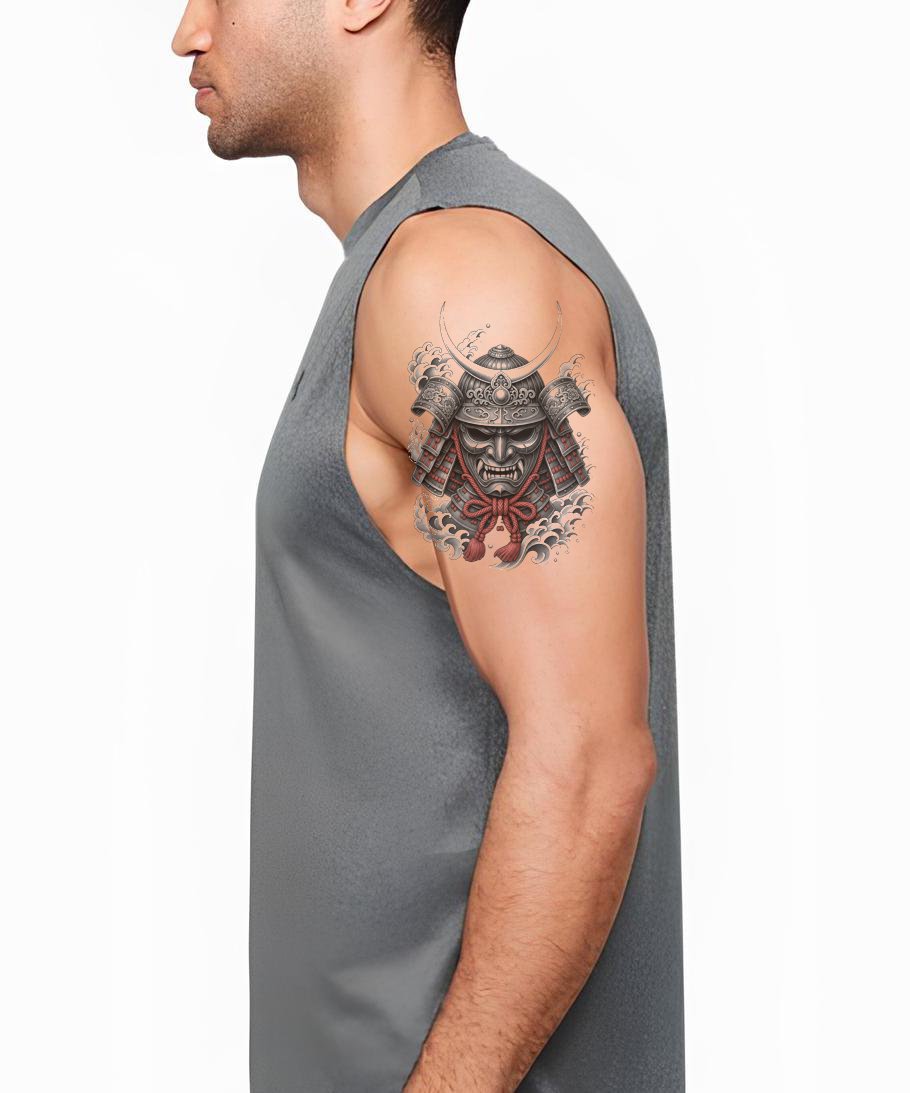 Návrh tetování samurajské přilby kabuto