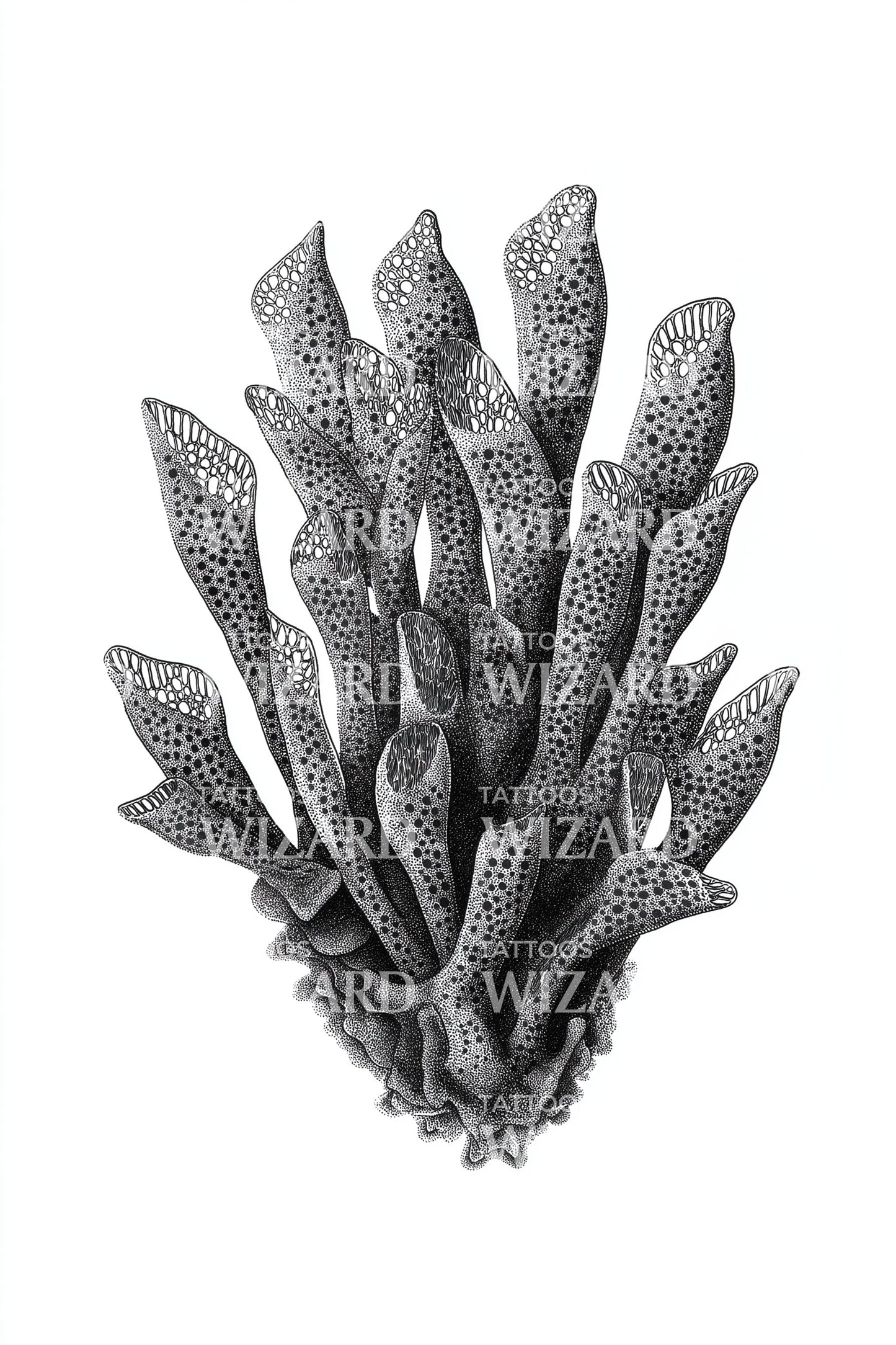 Sea Kelp Form Tattoo Design