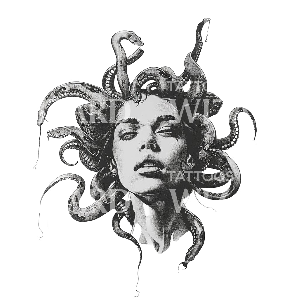 Seductive Medusa Tattoo Design