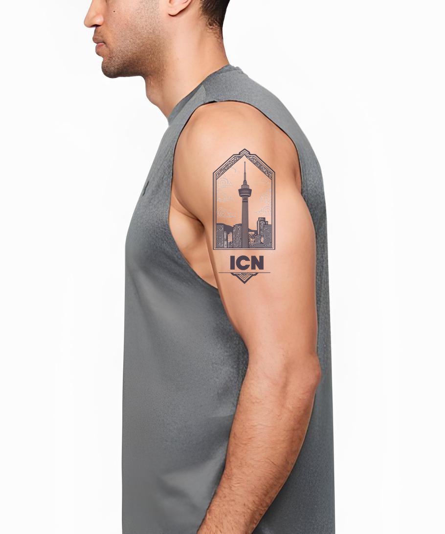ICN Seoul Tower Tattoo Illustration