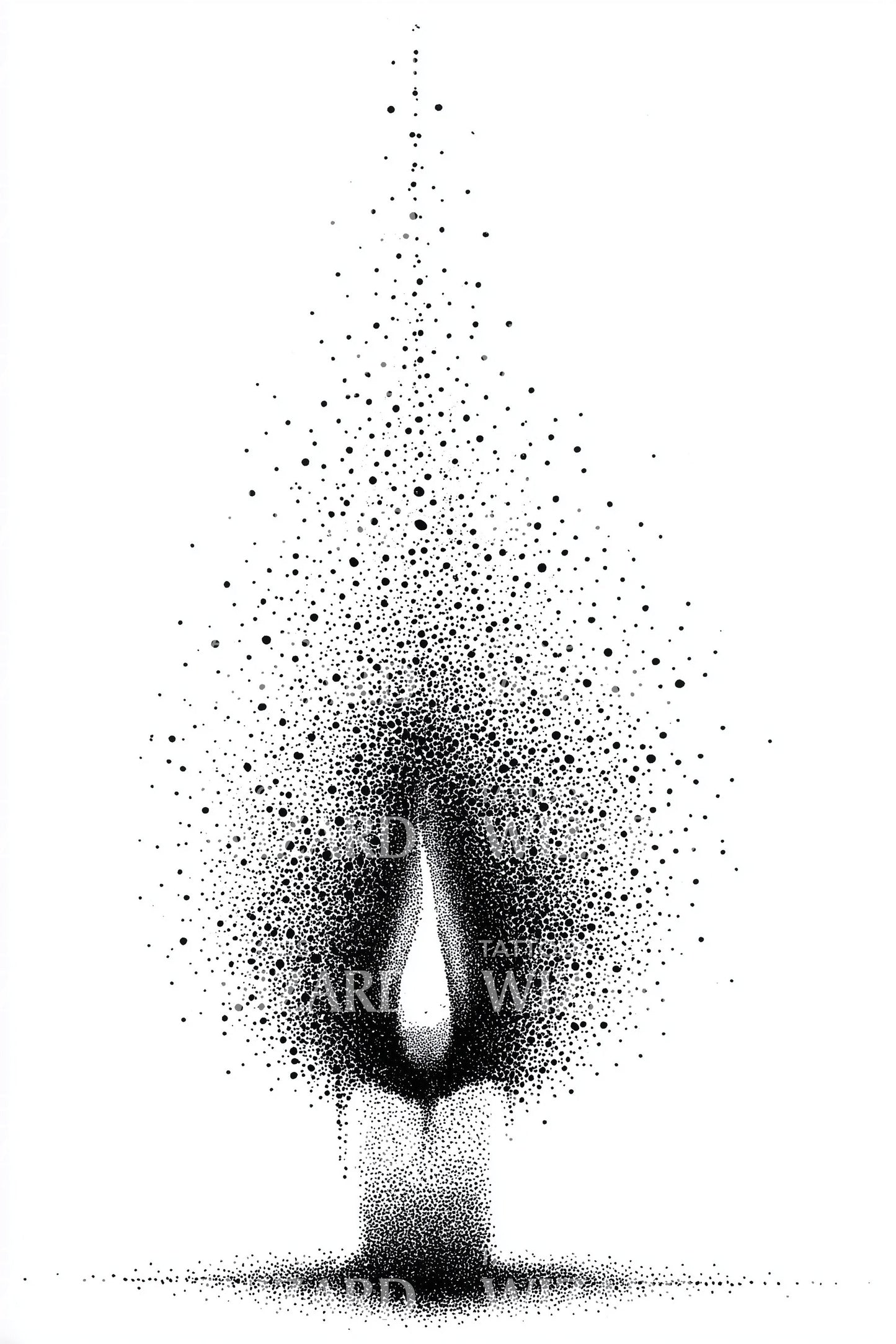 Serene Candle Aura Tattoo Illustration