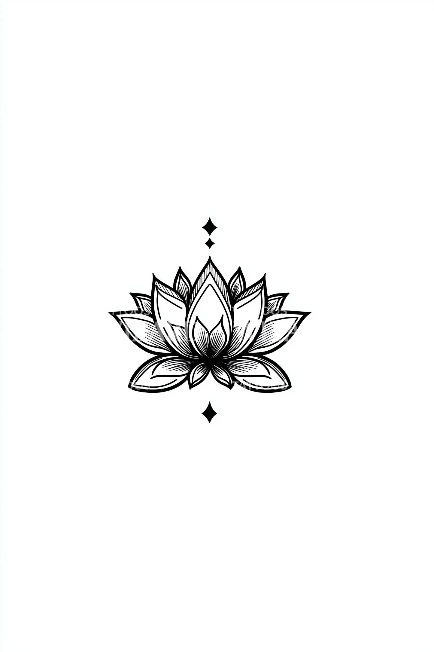 Schaduwrijke Lotus Essentie Tatoeage Ontwerp