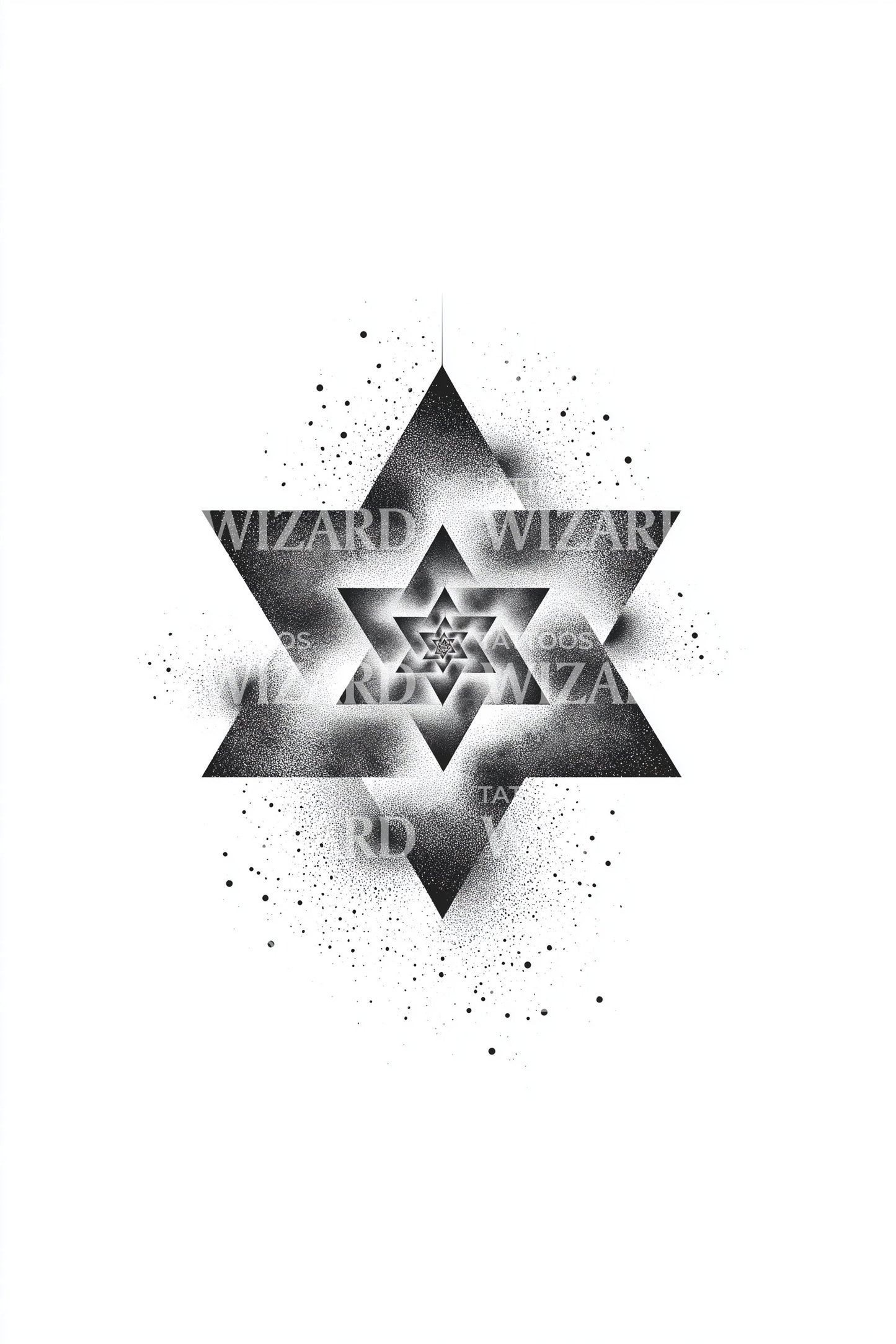 Shadow Hex Star Tattoo Design