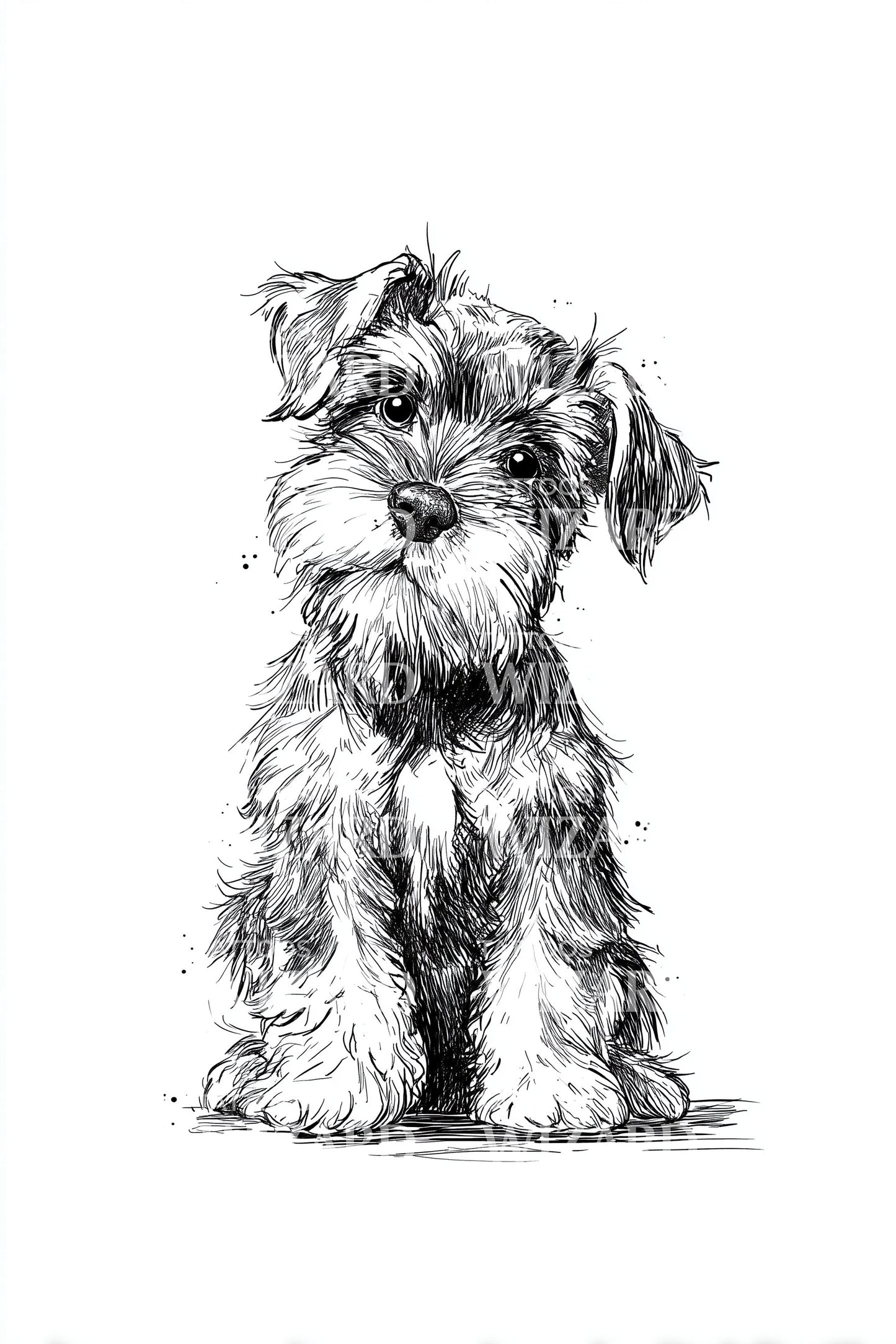 Shaggy Schnauzer Pup Tattoo Idea