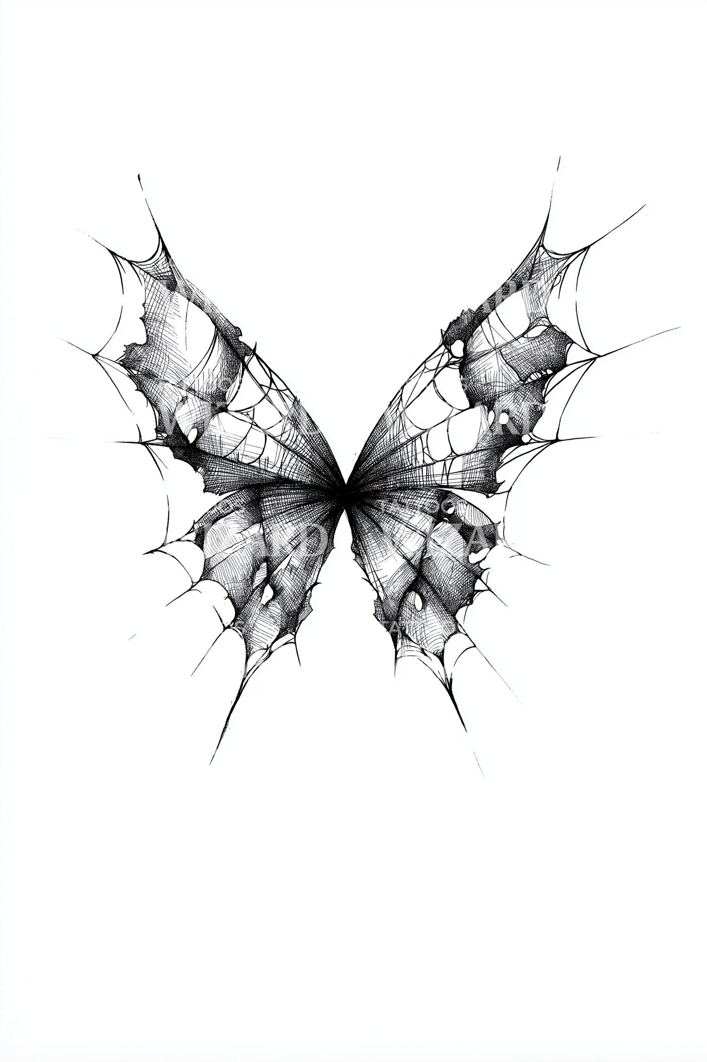 Shattered Ink Butterfly Tattoo Idea