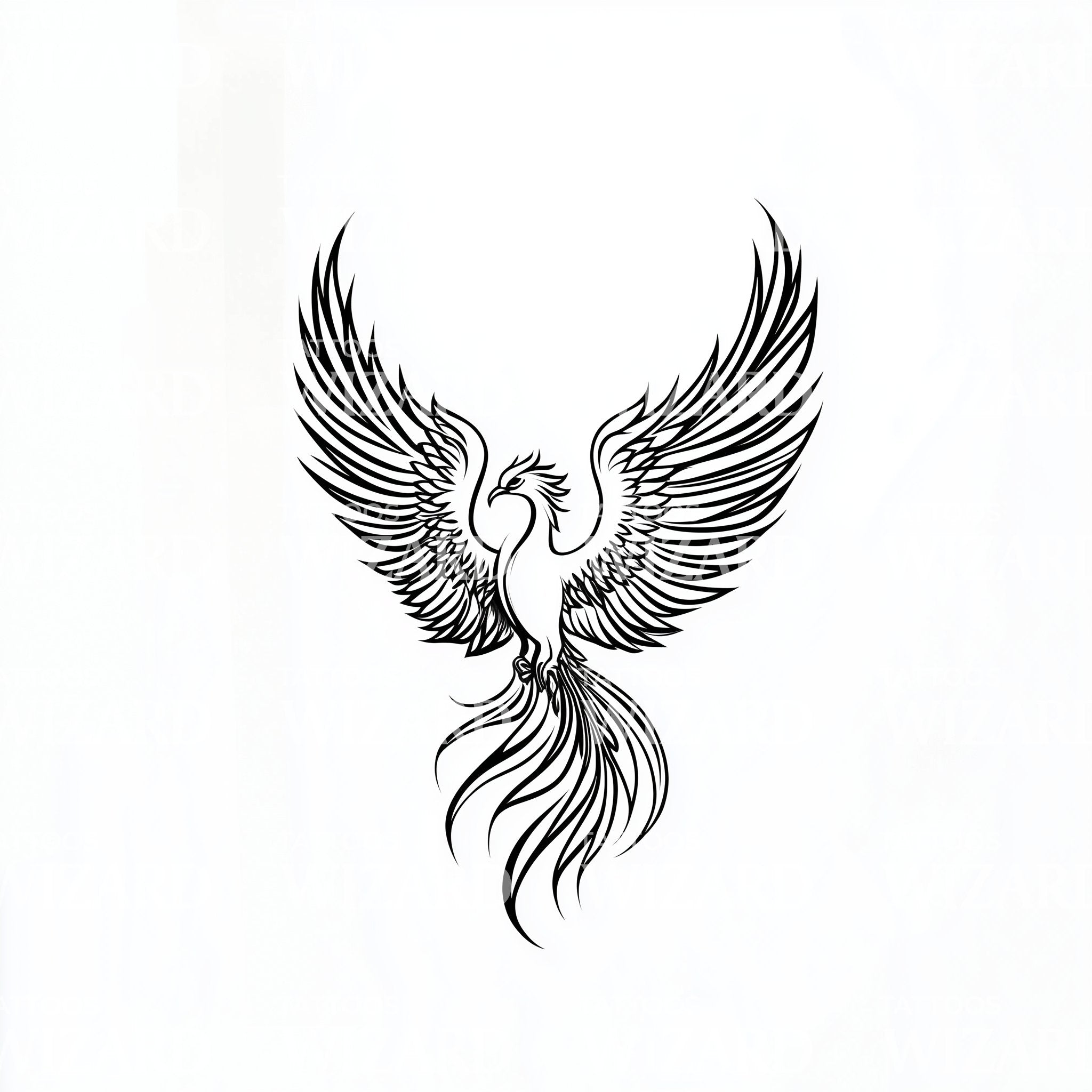 Simplistic Phoenix Outline Tattoo Design Tattoos Wizard Designs simplistic-phoenix-outline-tattoo-design-tattoos-wizard-designs