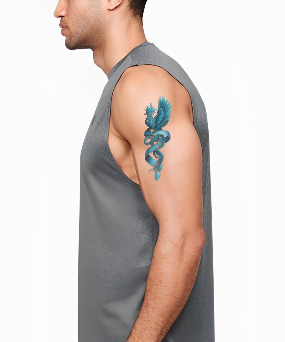 Kazakhstan Sky Phoenix Tattoo Design