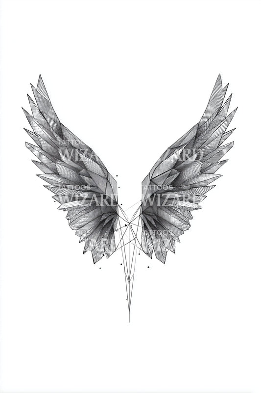 Small Angel Wings Tattoo Idea