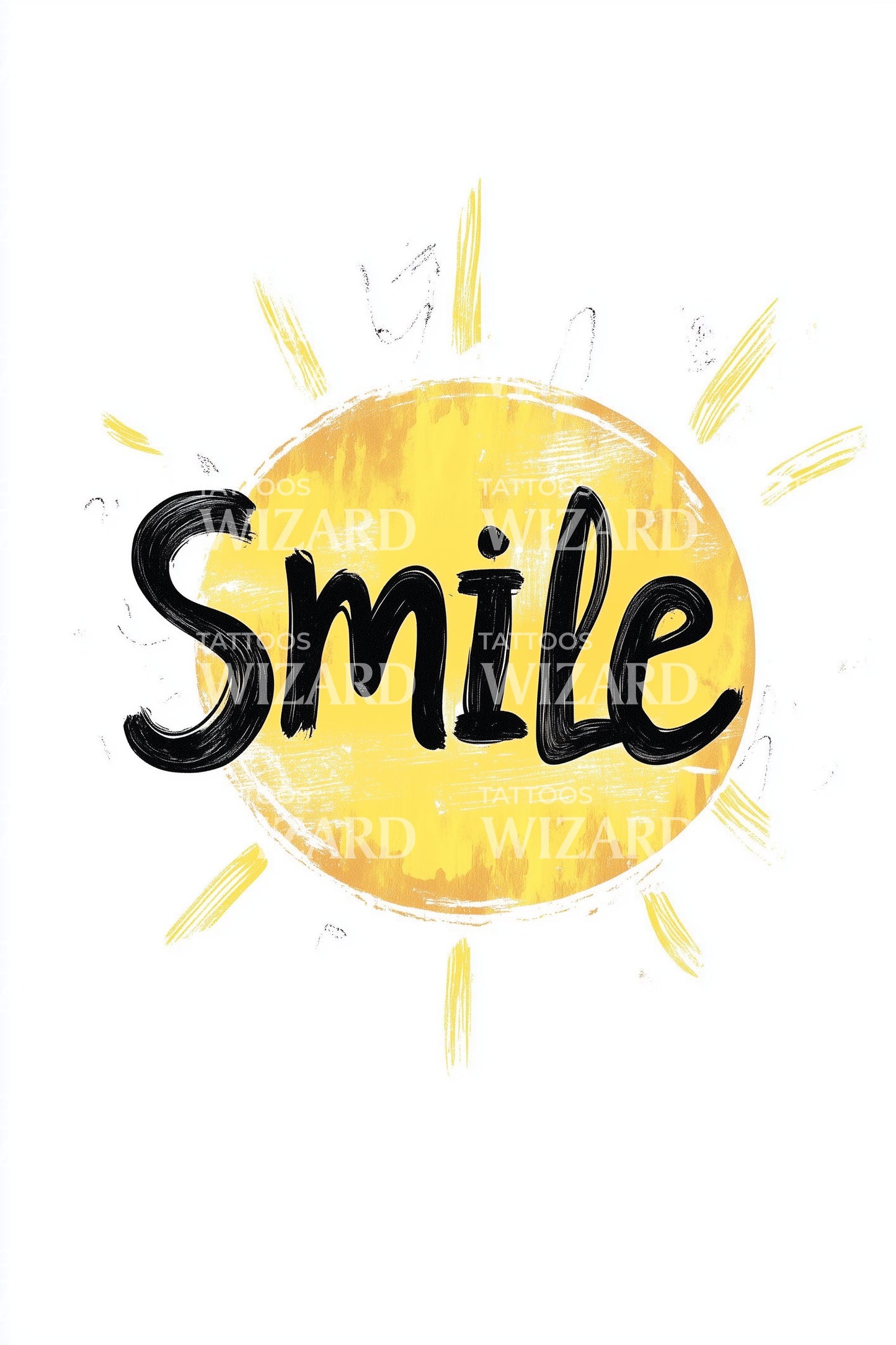 Smile Bright Sun Tattoo Design