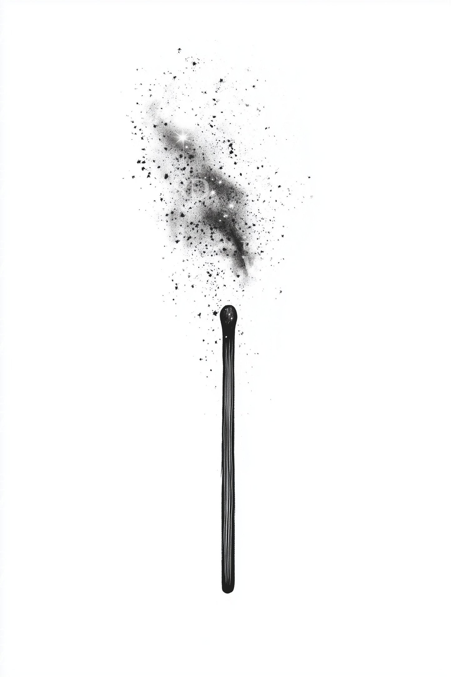 Illustrazione Tatuaggio Fiammifero Acceso