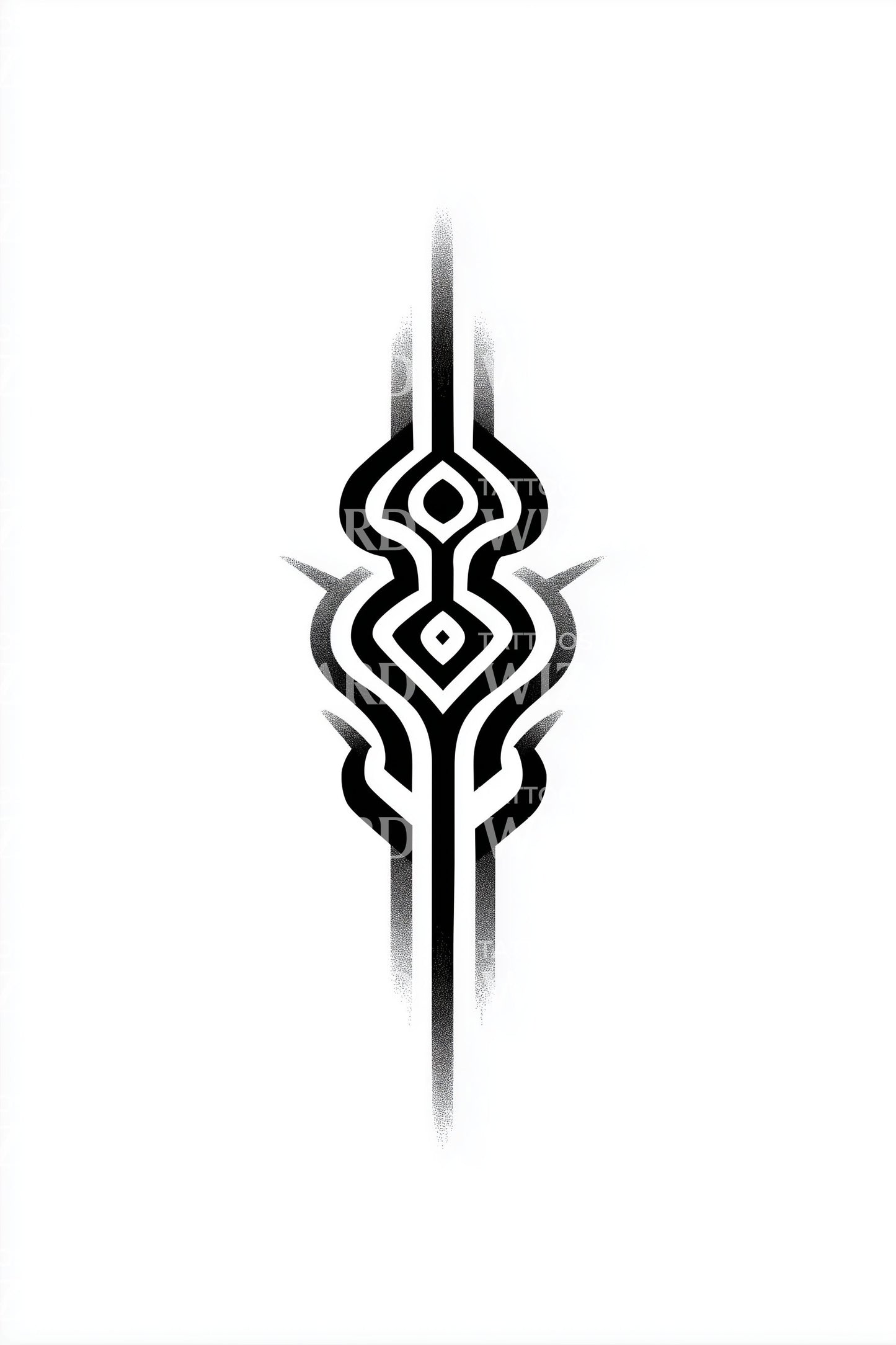 Røget Stamme Rune Tatoveringsdesign