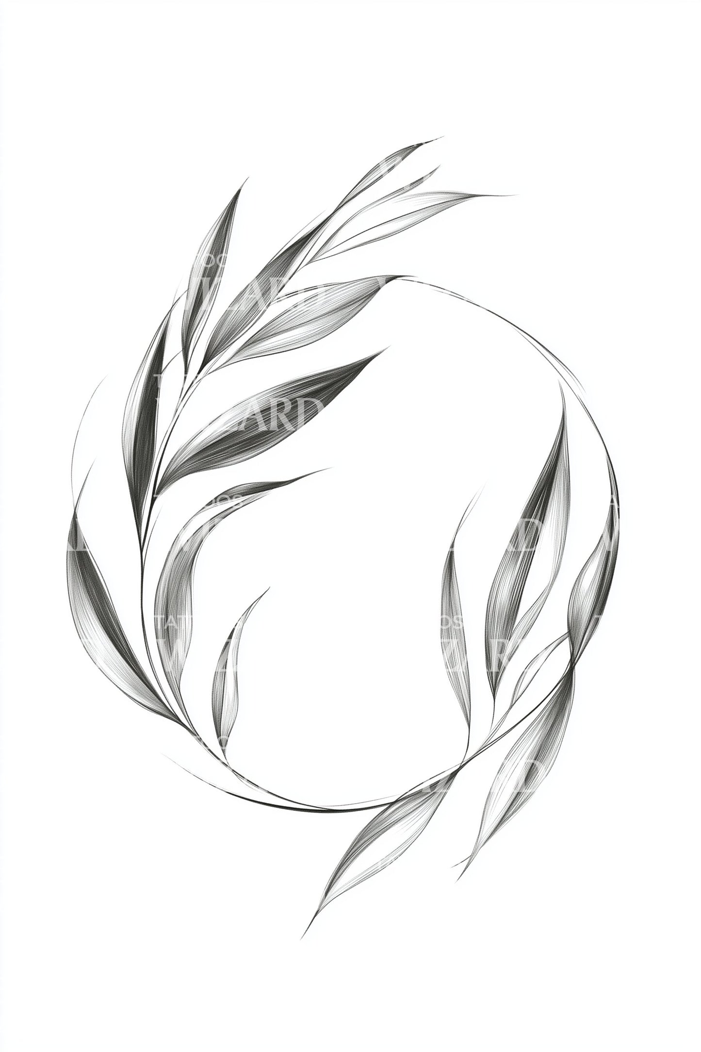 Soft Botanical Wreath Tattoo Idea