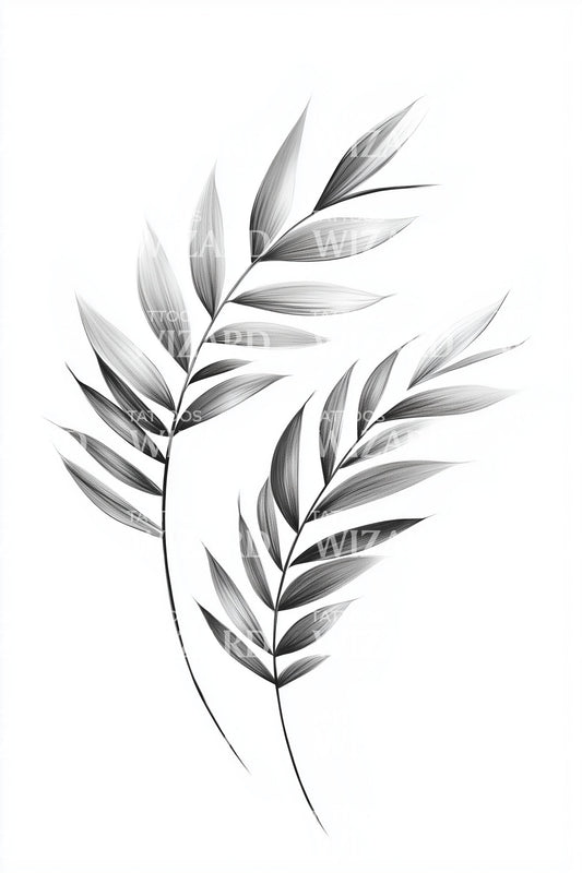 Soft Laurel Leaves Tattoo Idea