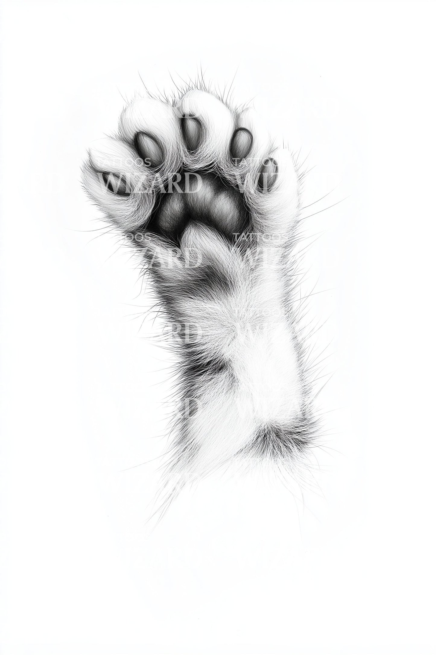 Soft Puppy Paw Print Tattoo Idea