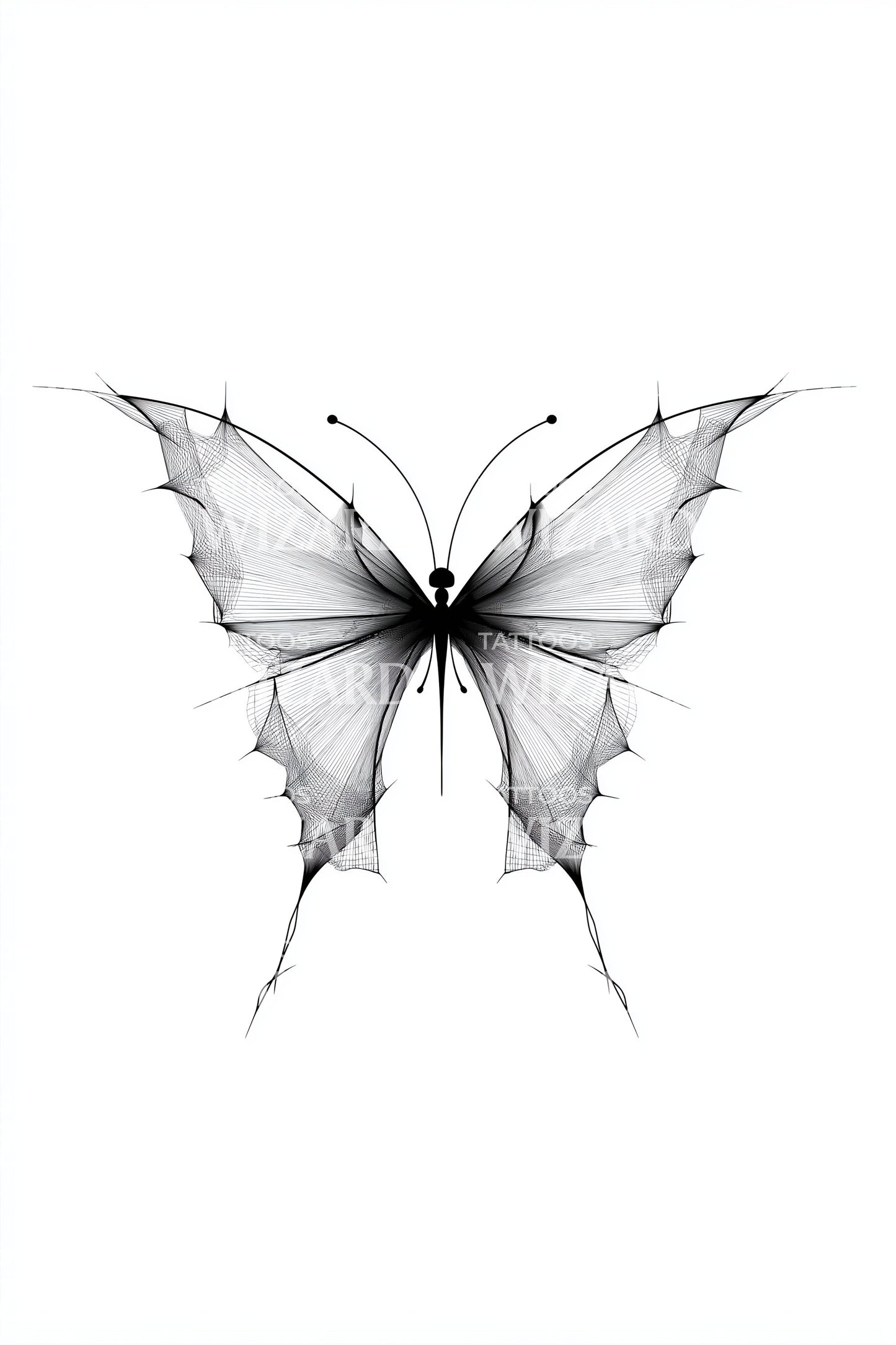 Soft Watercolor Butterfly Tattoo Design