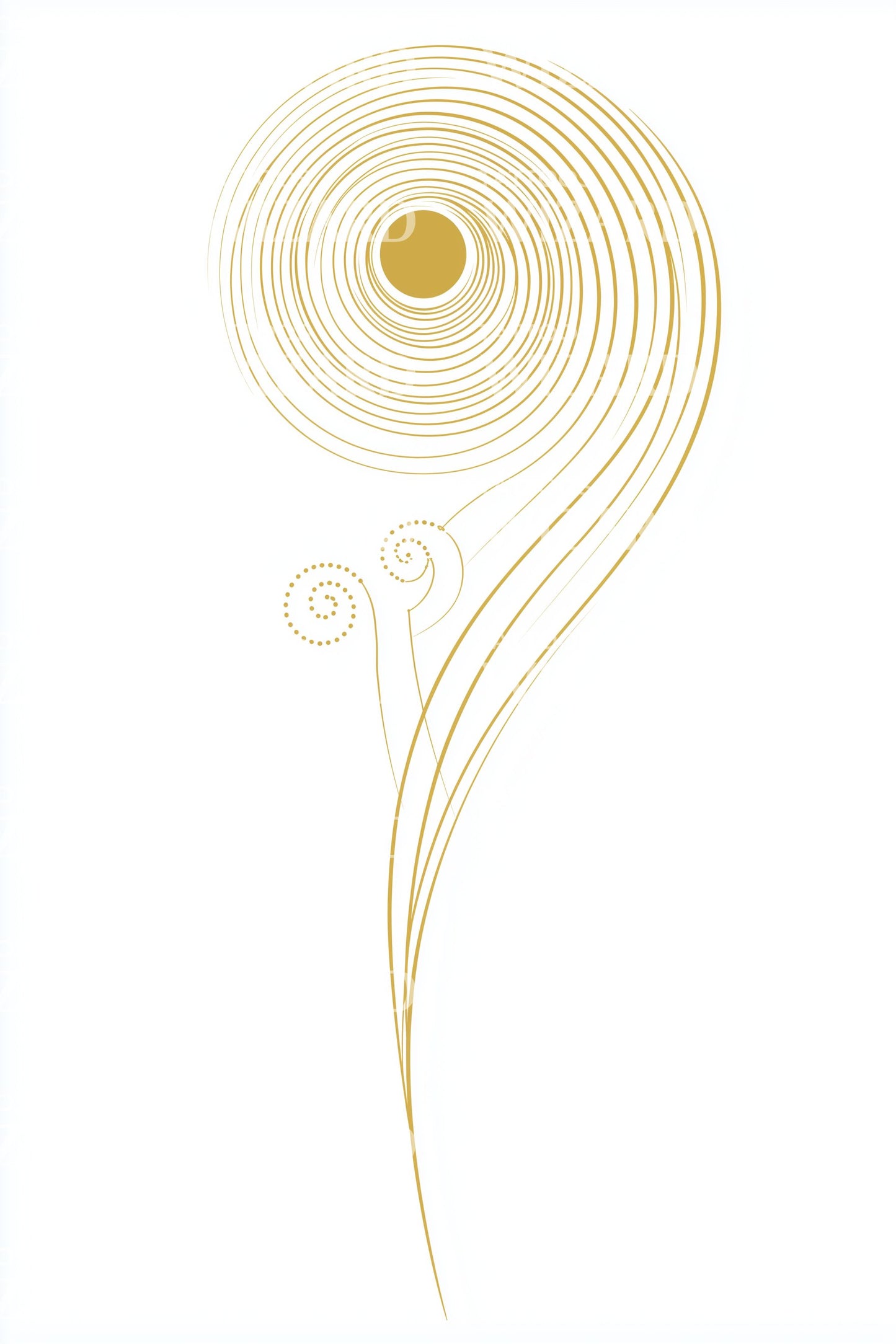 Solar Ripple Linienarbeit Tattoo Design